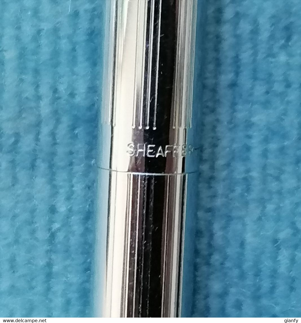 MATITA MECCANICA SHEAFFER WHITE DOT ACCIAIO 1990 SHEAFFER MECHANICAL PENCIL STANLEY STEEL - Stylos