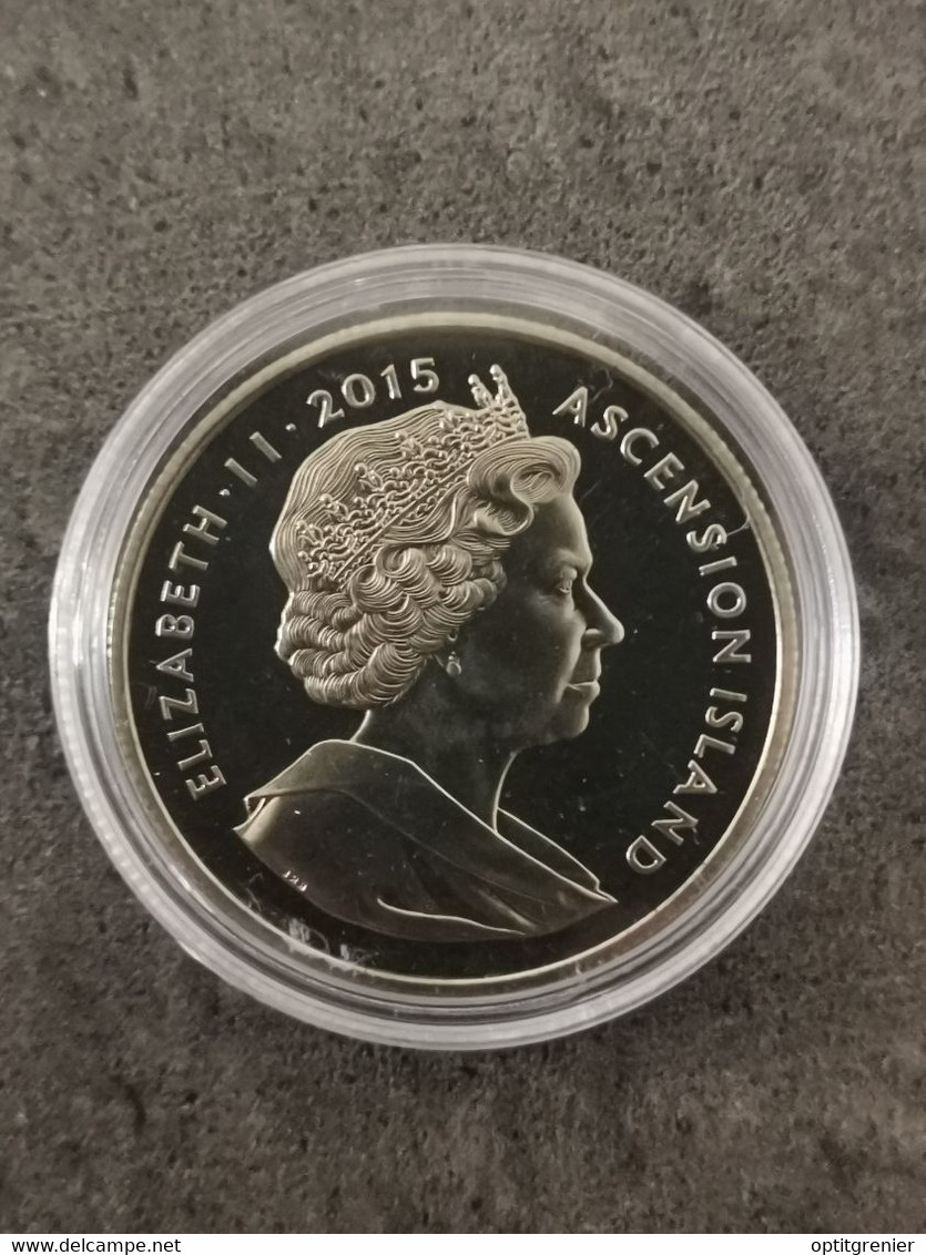 1 CROWN CUPRONICKEL 2015 ELISABETH II ILE DE L'ASCENSION / CAPSULE - Ascension (Insel)