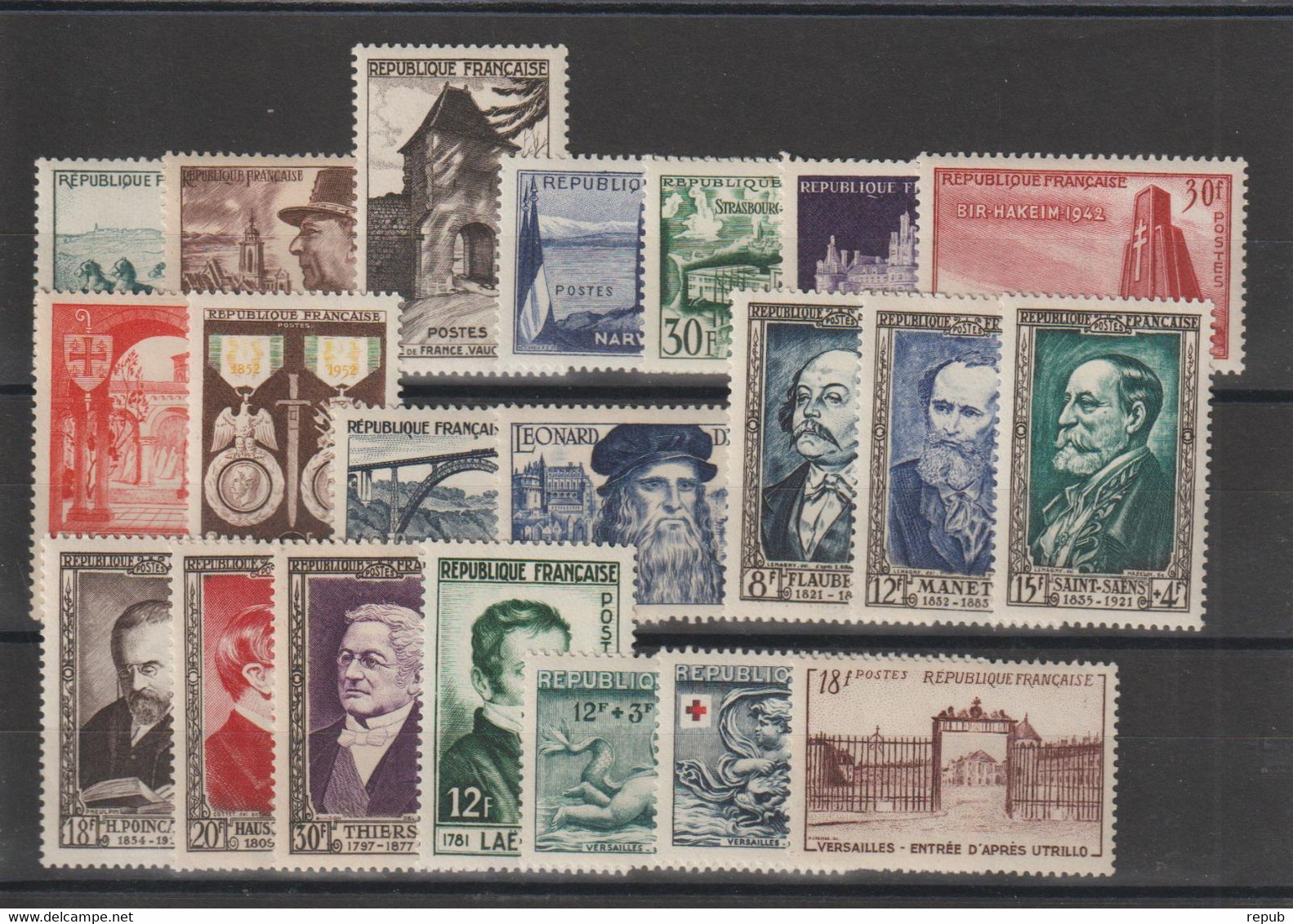 France Année Complète 1952 Du 919 Au 939, 21 Val ** MNH - 1950-1959