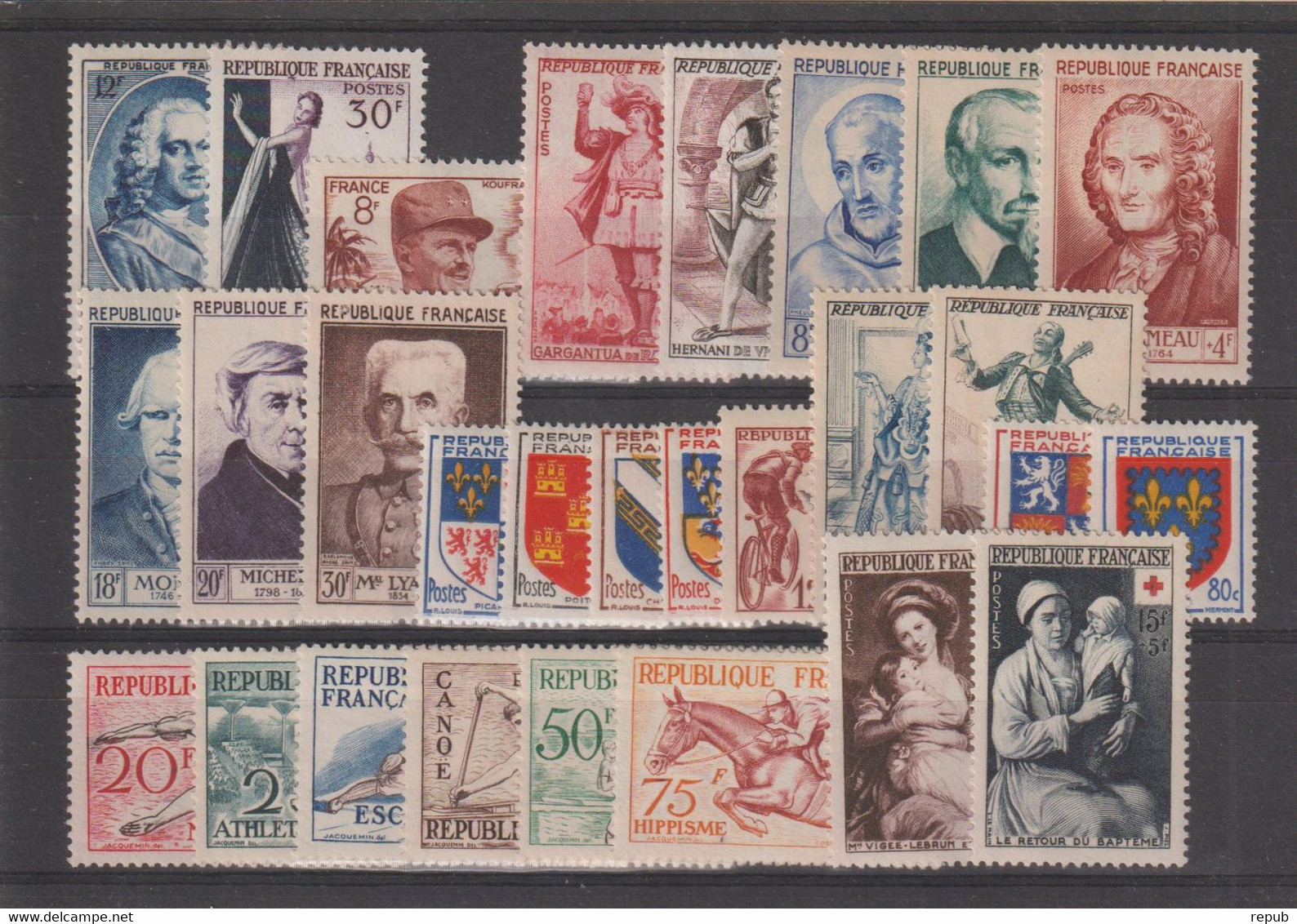 France Année Complète 1953 Du 940 Au 967, 28 Val ** MNH - 1950-1959