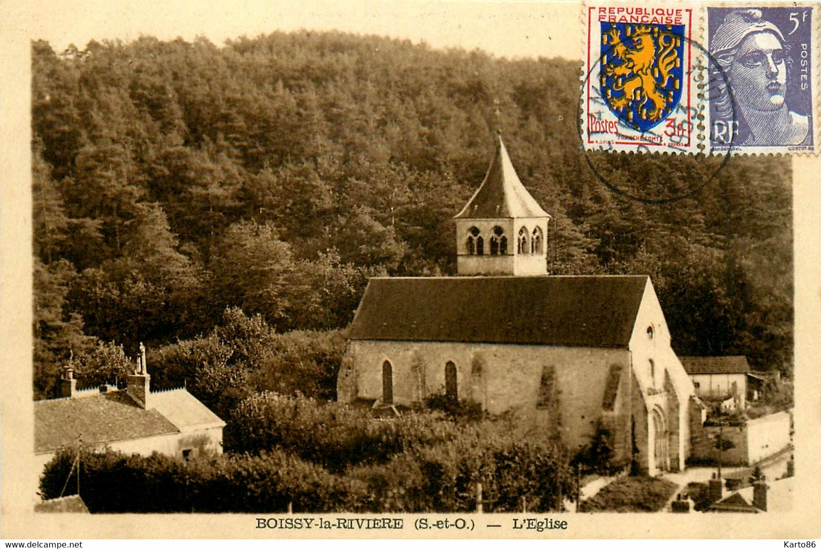 Boissy La Rivière * Vue Sur L'église Du Village - Boissy-la-Rivière