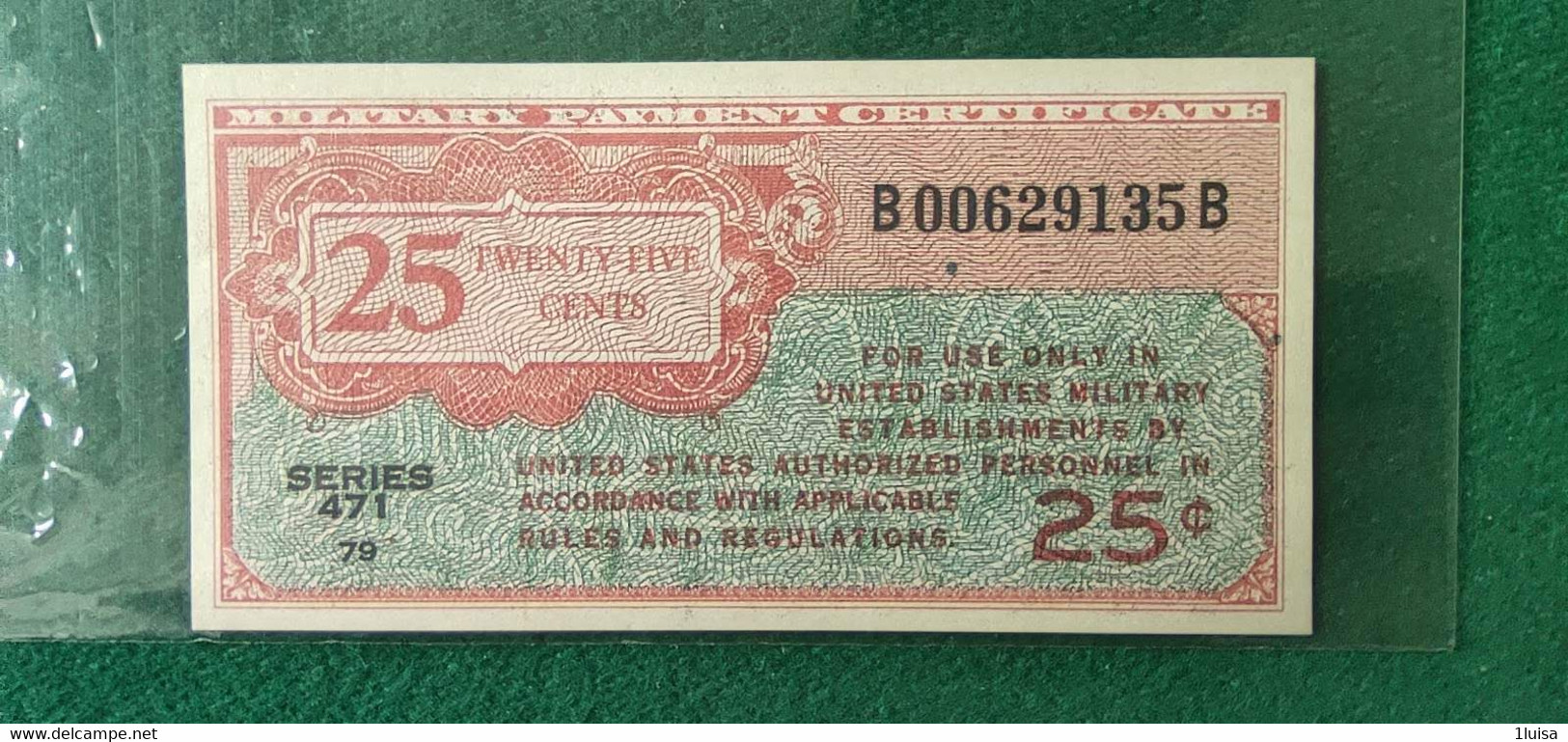 STATI UNITI 25 Cent Serie 471 COPY - 1947-1948 - Series 471