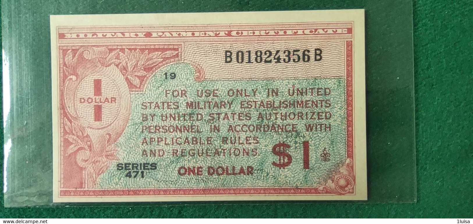 STATI UNITI 1 Dollar Serie 471 COPY - 1947-1948 - Series 471