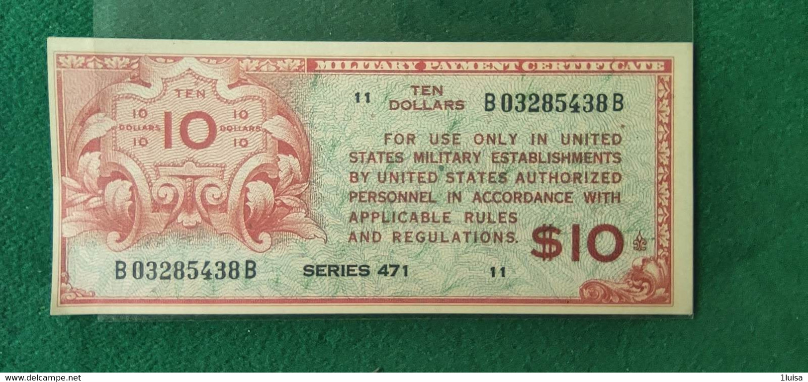 STATI UNITI 10 Dollars Serie 471 COPY - 1947-1948 - Reeksen 471