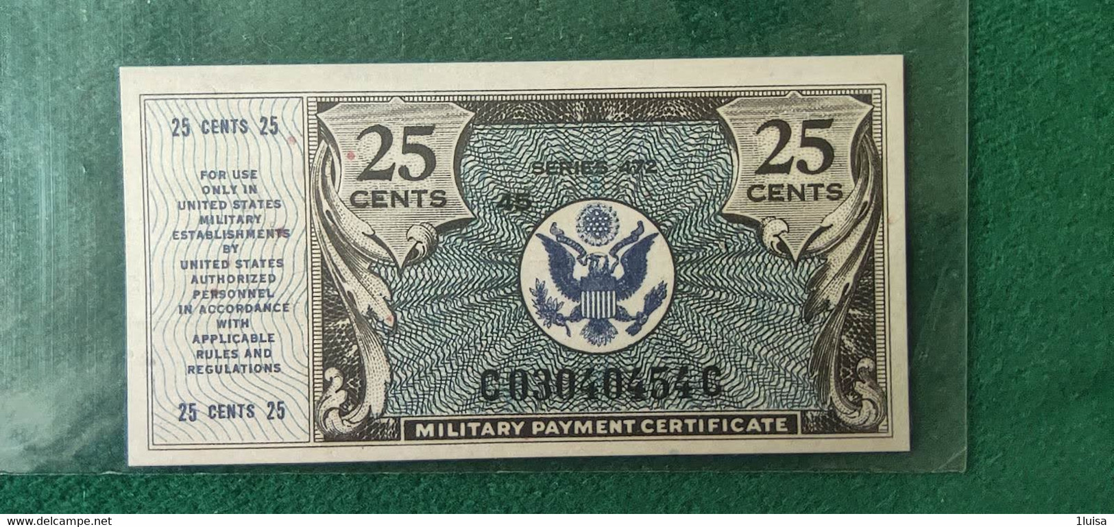 STATI UNITI 25 Cent Serie 472 COPY - 1948-1951 - Series 472