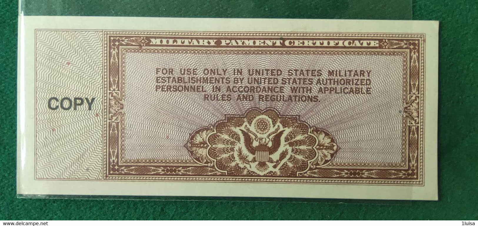 STATI UNITI 10 Dollars Serie 472 COPY - 1948-1951 - Series 472