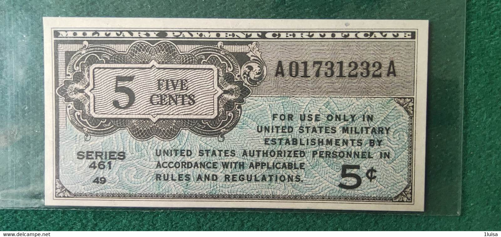 STATI UNITI 5 Cent  Serie 461 COPY - 1946 - Reeksen 461