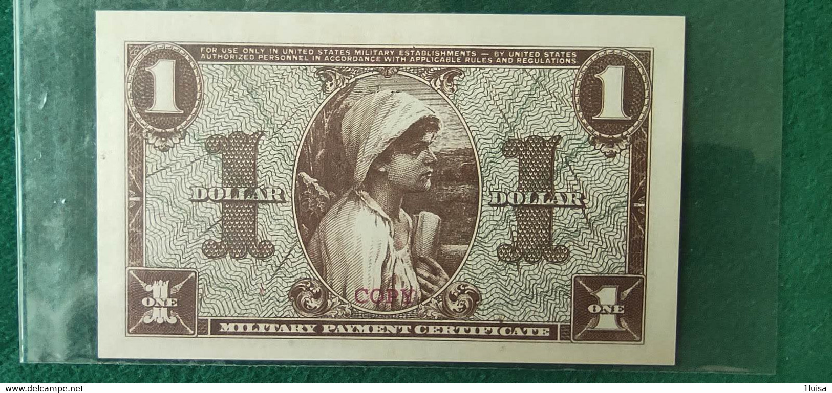 STATI UNITI 1 Dollar Serie  521 COPY - 1954-1958 - Series 521