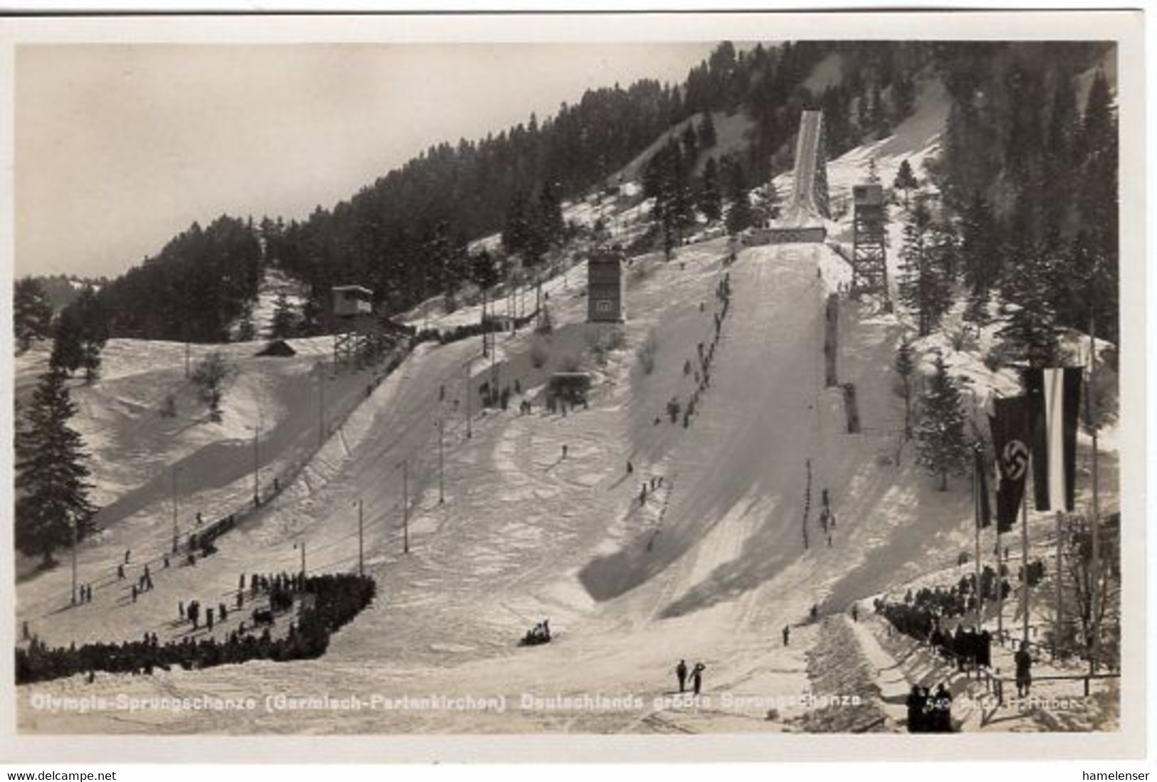 53693 - Deutsches Reich - 1936 - Winterolympiade Garmisch-Partenkirchen "Sprungschanze", Ungebraucht - Olympic Games