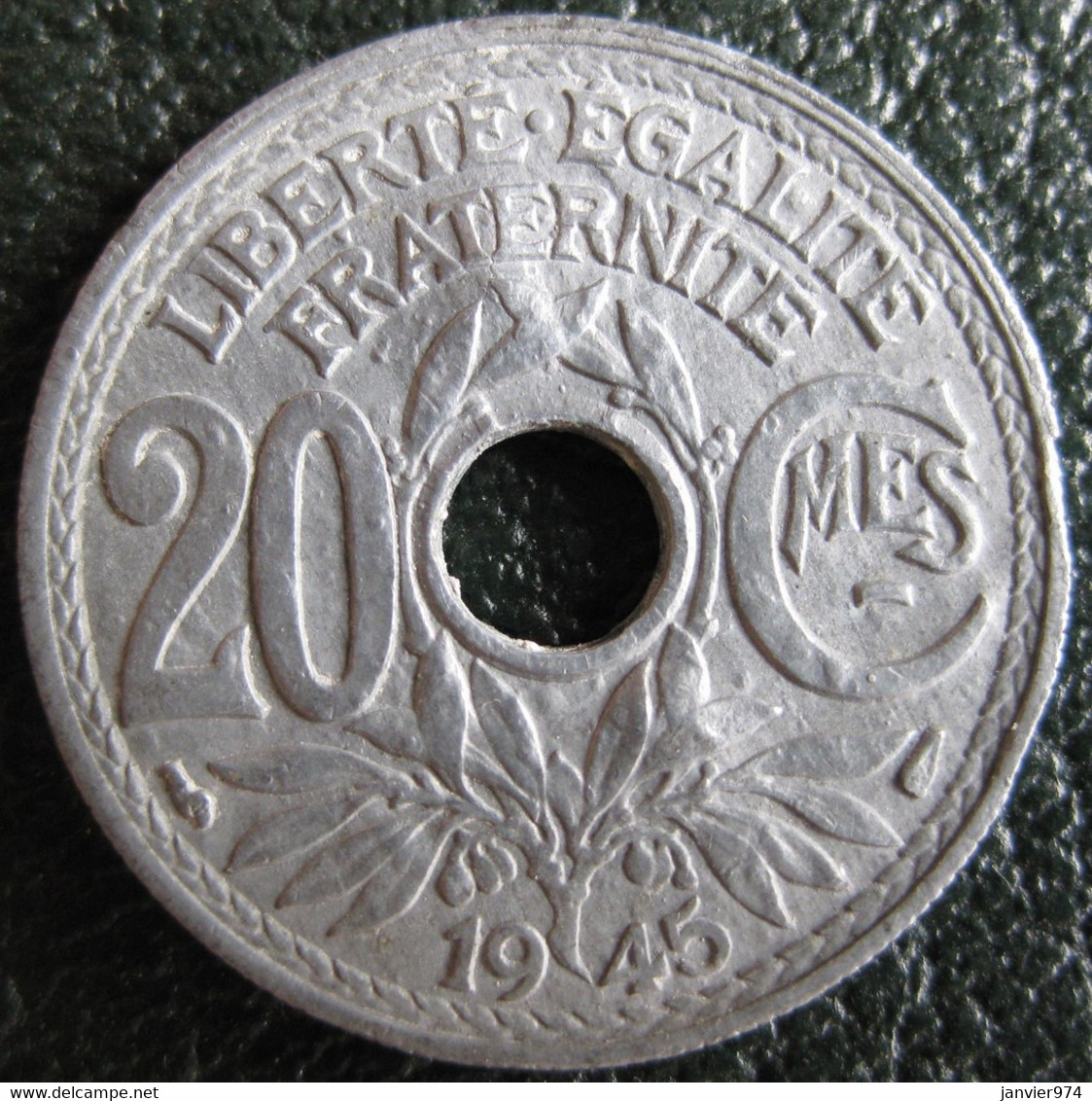 20 Centimes 1945 En Zinc , Gadoury 324 - 20 Centimes