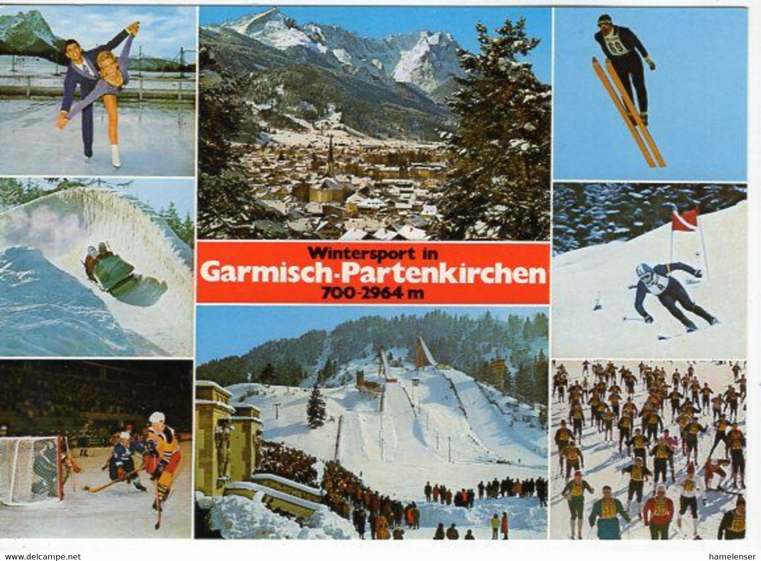 53706 - Bund - 1986 - 60Pfg Olympiade '84 EF A AnsKte GARMISCH-PARTENKIRCHEN - 50 JAHRE OLYMPIA-ORT ... -> Schwabenheim - Winter 1936: Garmisch-Partenkirchen