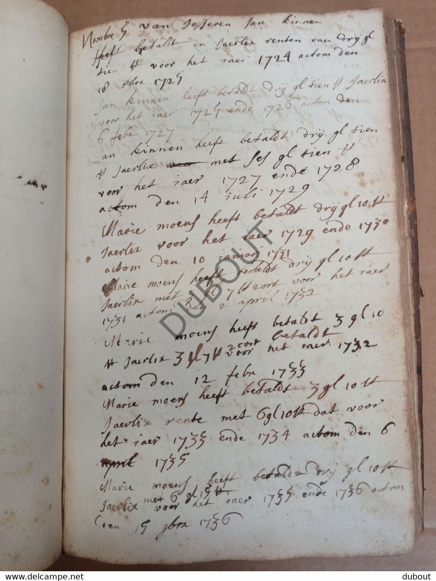 Cijnsboek Tongeren - 1721 - Familie Beckers   (S219) - Antiguos