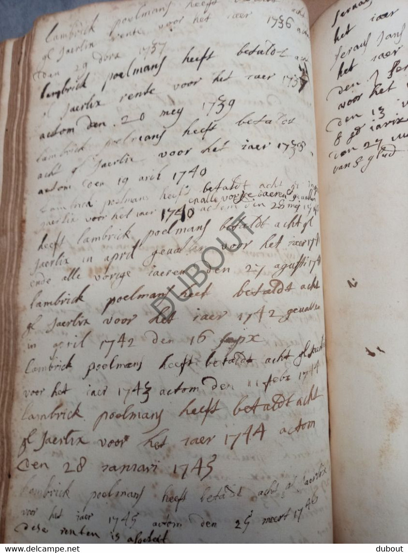 Cijnsboek Tongeren - 1721 - Familie Beckers   (S219)