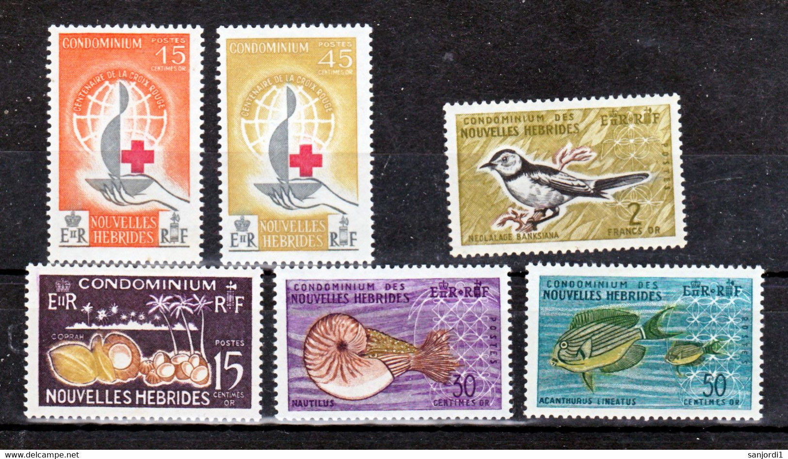 Nouvelles Hébrides 199/200 , 203/206 Neuf Avec Trace De Charnière* TB MNH Cote 27 - Unused Stamps