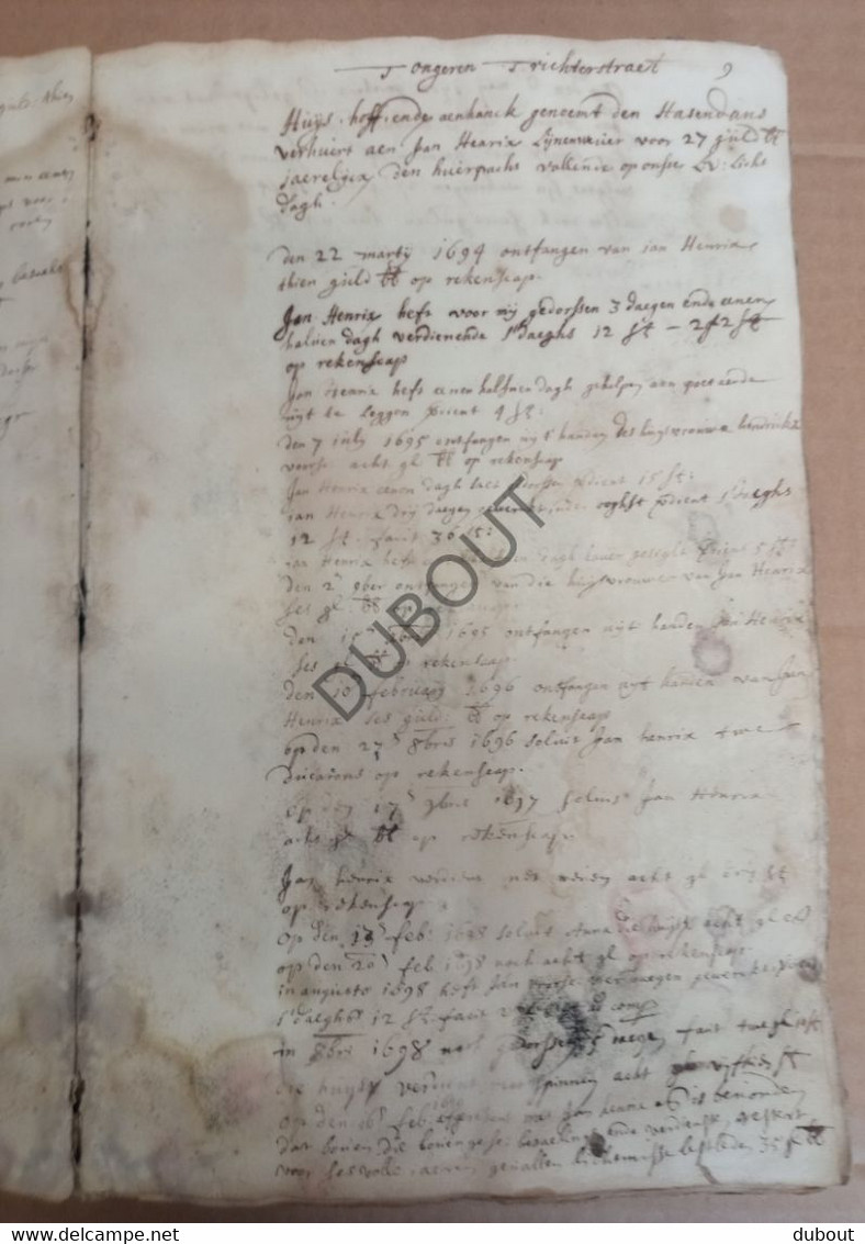 Cijnsboek Tongeren - 1693 - Familie Jaddoulle - Hamonts   (S218) - Antique