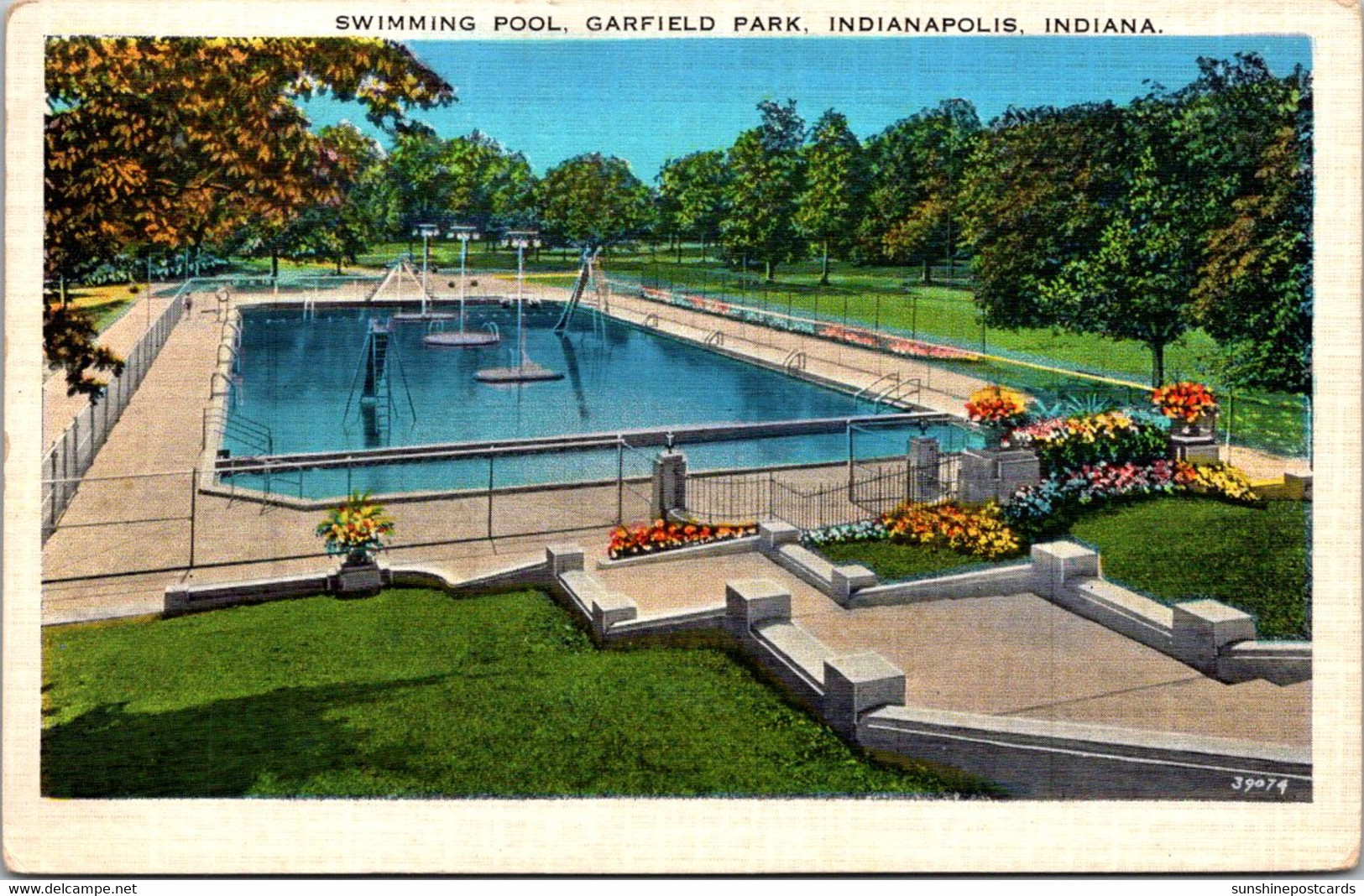 Indiana Indianapolis Garfield Park Swimming Pool 1937 - Indianapolis