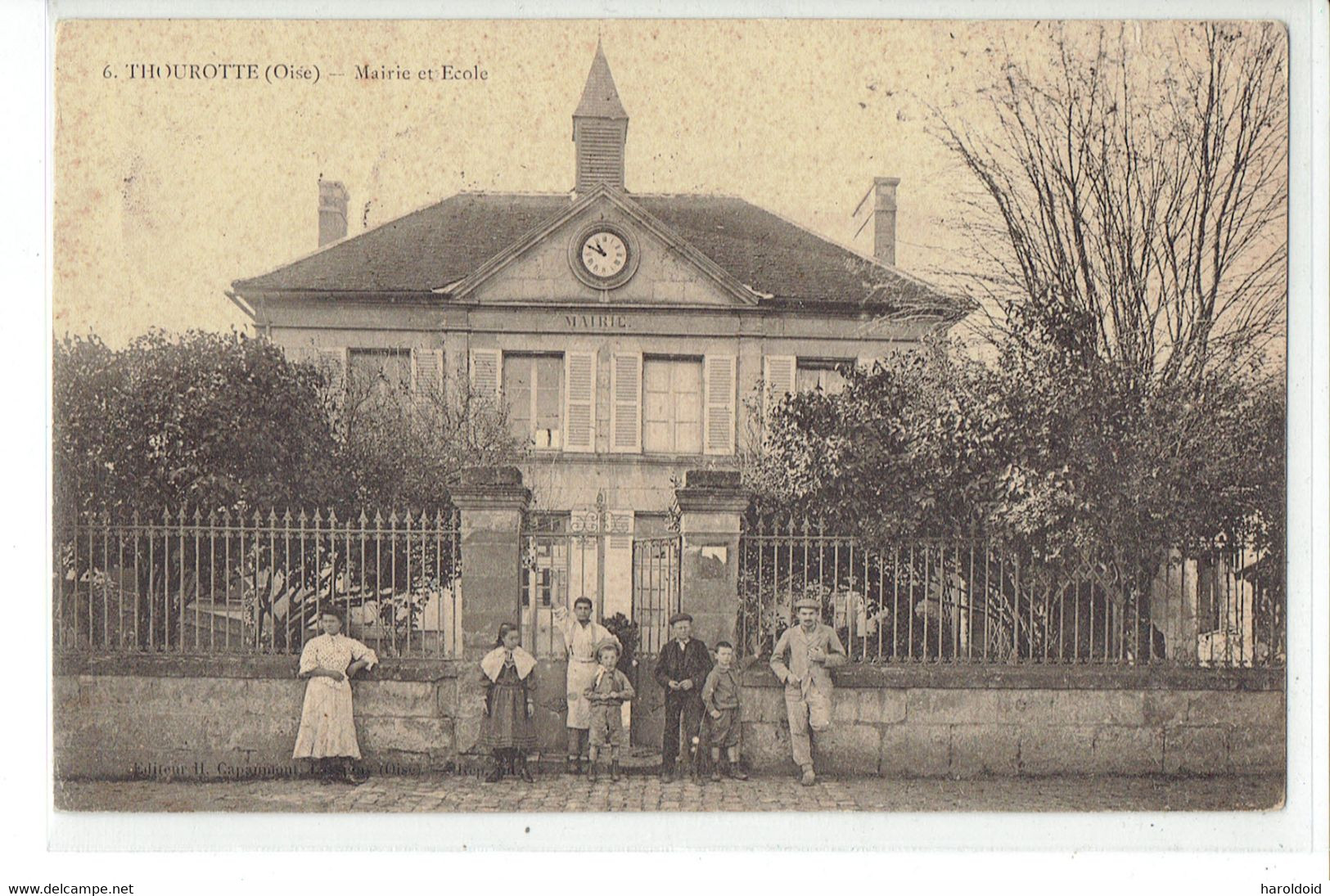 CPA 60 - THOUROTTE - 6. MAIRIE ET ECOLE - Thourotte