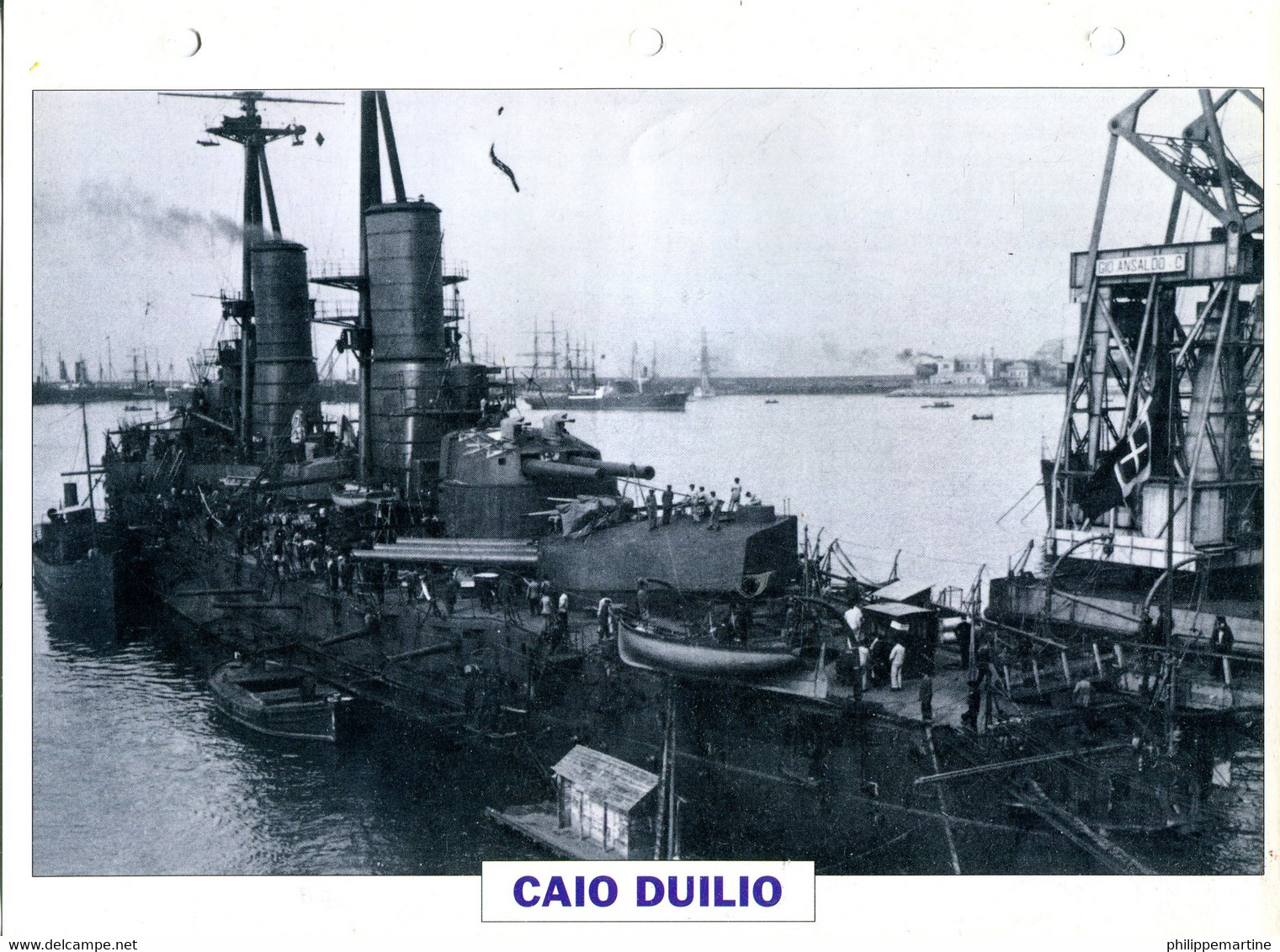 Italie 1913 - Cuirassé CAIO DUILIO - Bateaux