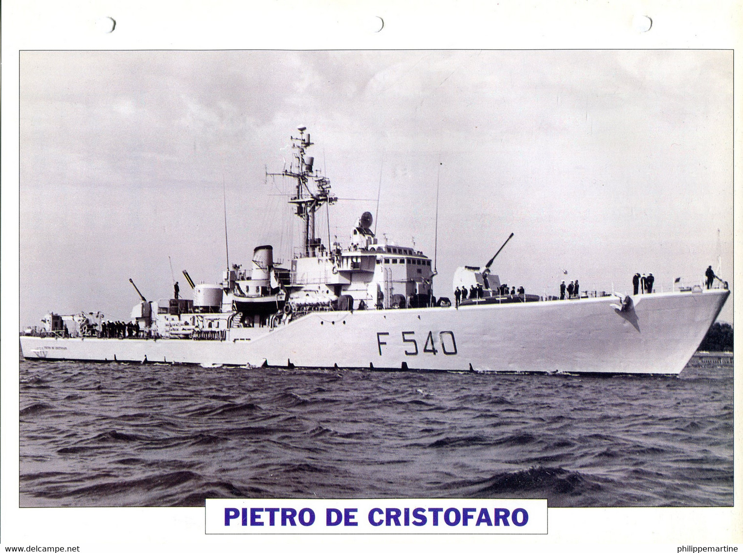 Italie 1965 - Corvette Anti-sous-marine PIETRO DE CRISTOFARO - Boats