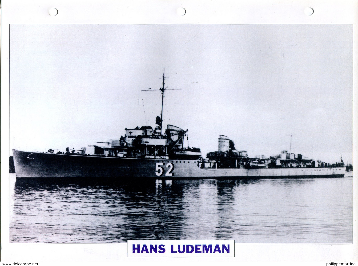 Allemagne 1937 - Contre-torpilleur HANS LUDEMAN - Boats
