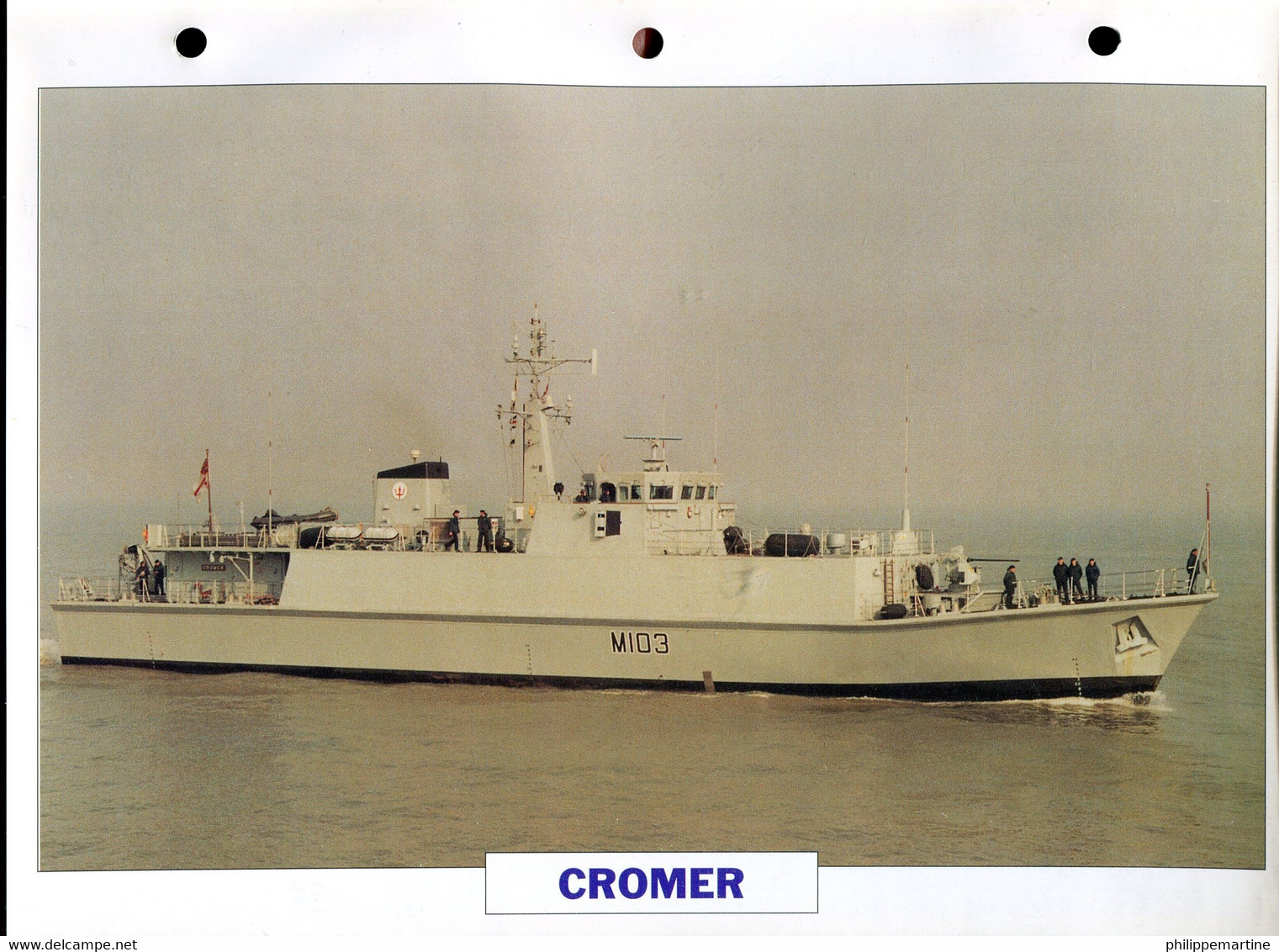 Grande Bretagne 1990 - Chasseur De Mines CROMER - Barcos