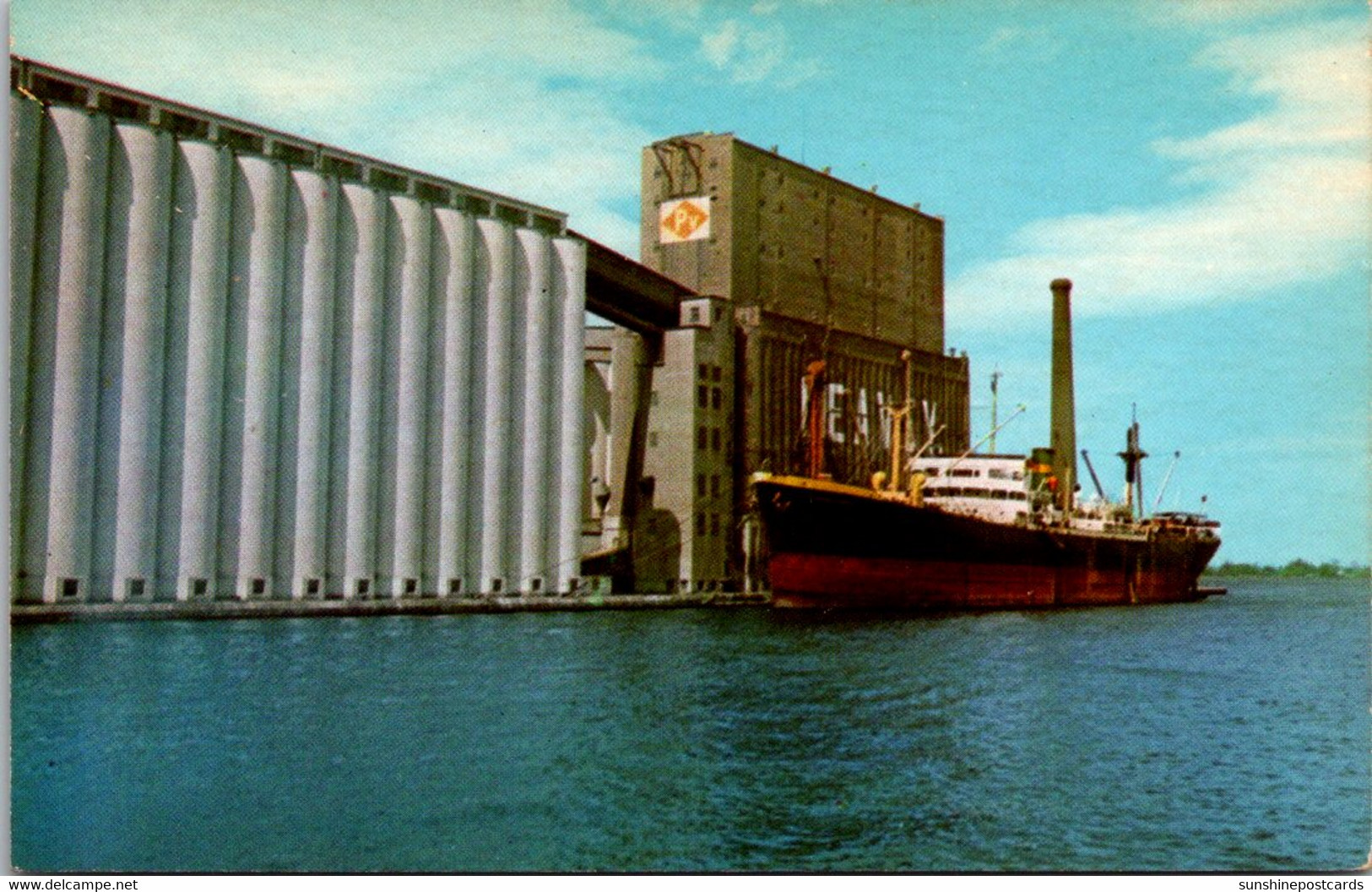 Minnesota Duluth-Superior Harbor Freighter Federal Pioneer Loading Grain - Duluth