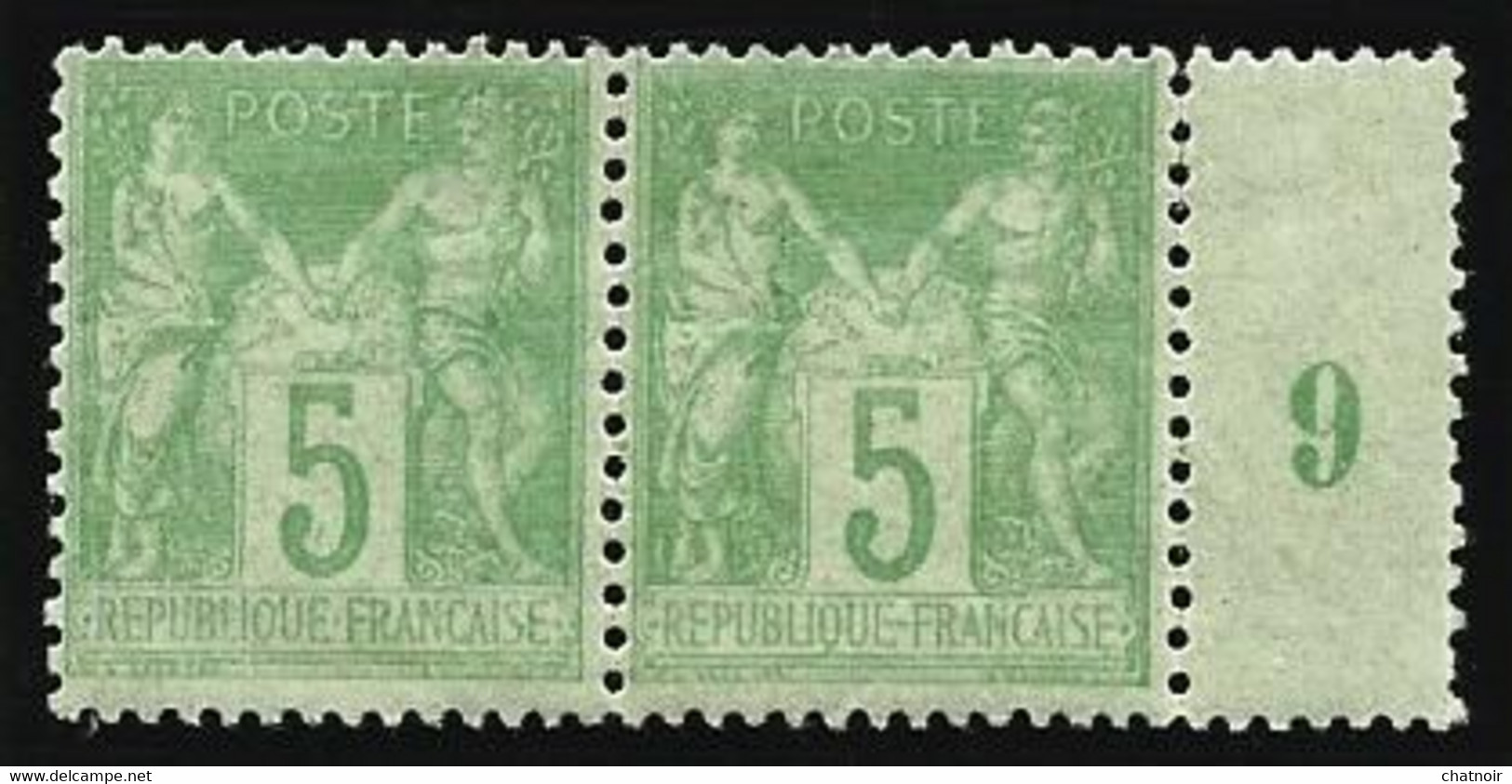 Lot De  Type  SAGE  5 C  Millesimes  9     Trace De Charniere - 1898-1900 Sage (Tipo III)