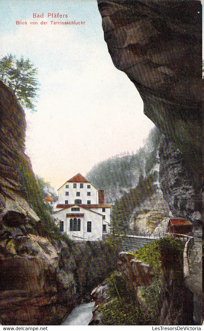 CPA - SUISSE - Bad Pfäfers - Blick Von Der Taminaschlucht - Colorisée - Rivière - Pfäfers