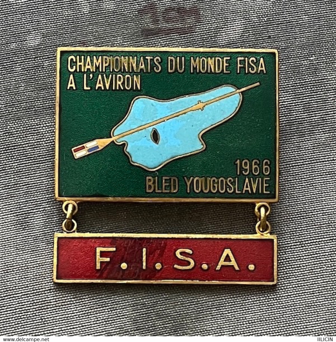 Badge Pin ZN011887 - Rowing Kayak Canoe Yugoslavia Slovenia Bled World Championship 1966 FISA - Rudersport