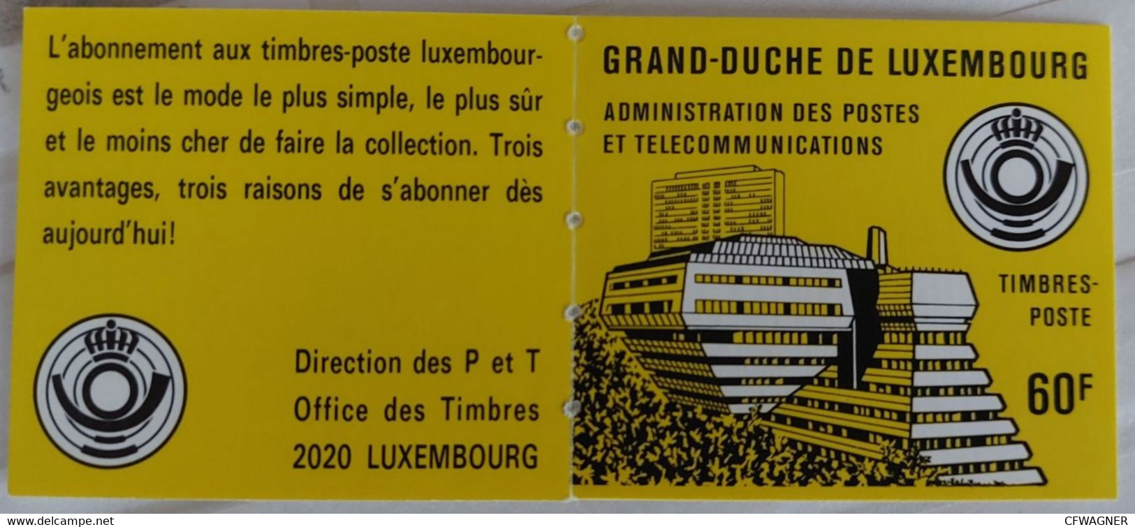 Luxembourg, Markenheftchen / Carnet Nr 1 (Michel); MINT; Robert Schumann - Postzegelboekjes