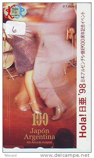 Telecarte L'Argentine Reliée TANGO (6) Telefonkarte ARGENTINIEN Verbunden - Phonecard Argentina Related - Japan - Paysages