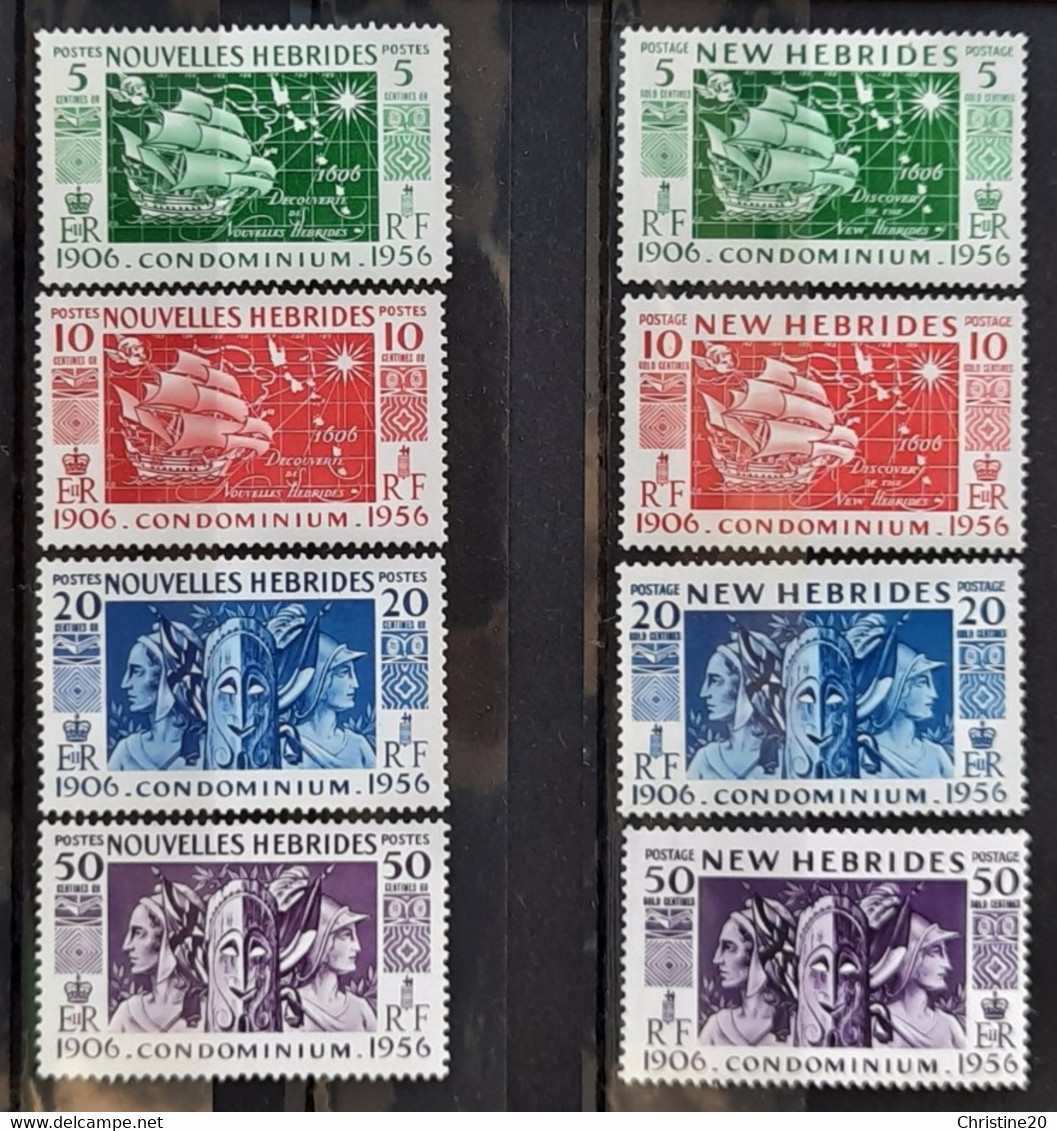 Nouvelles Hébrides 1956 N°167/74 **TB Cote 22€ - Nuevos