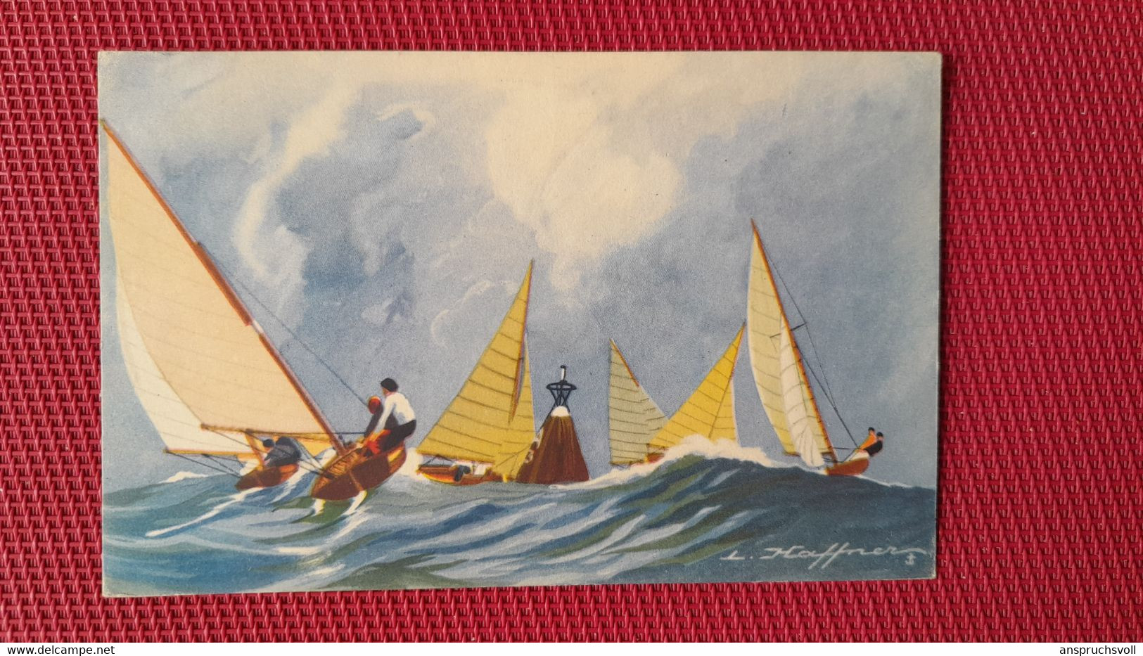 CPA - Illustrateur HAFFNER - Le Virage De La Bouée Par Les Dinghies - Voile