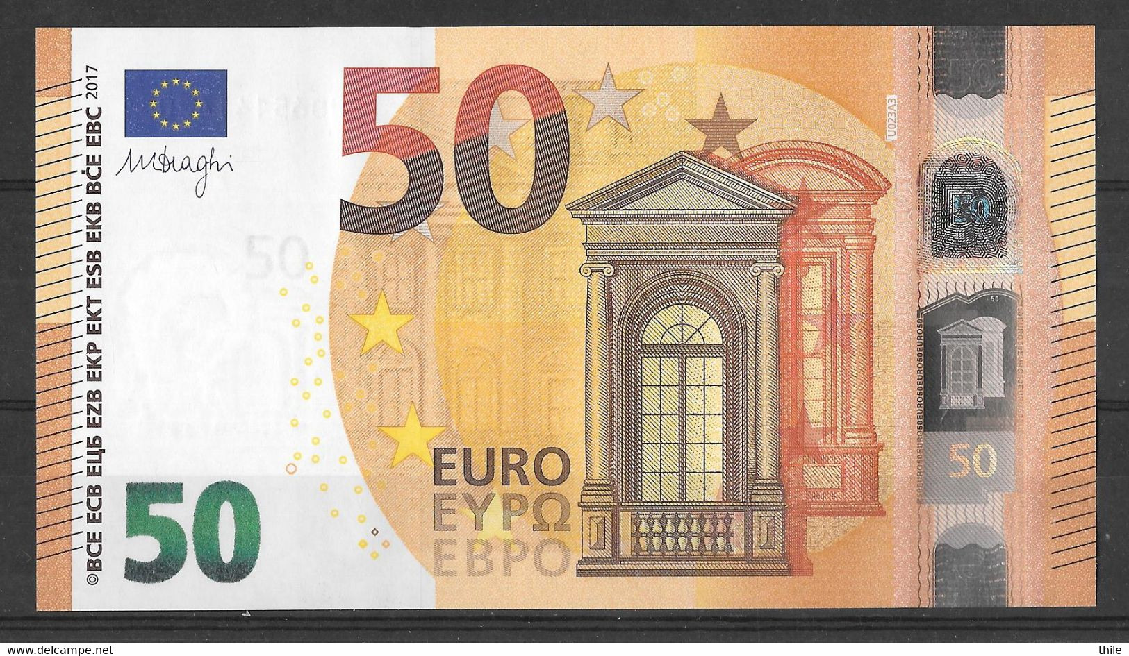 FRANCE - 50 € - UB - U023 A3 - UNC - Draghi - 50 Euro