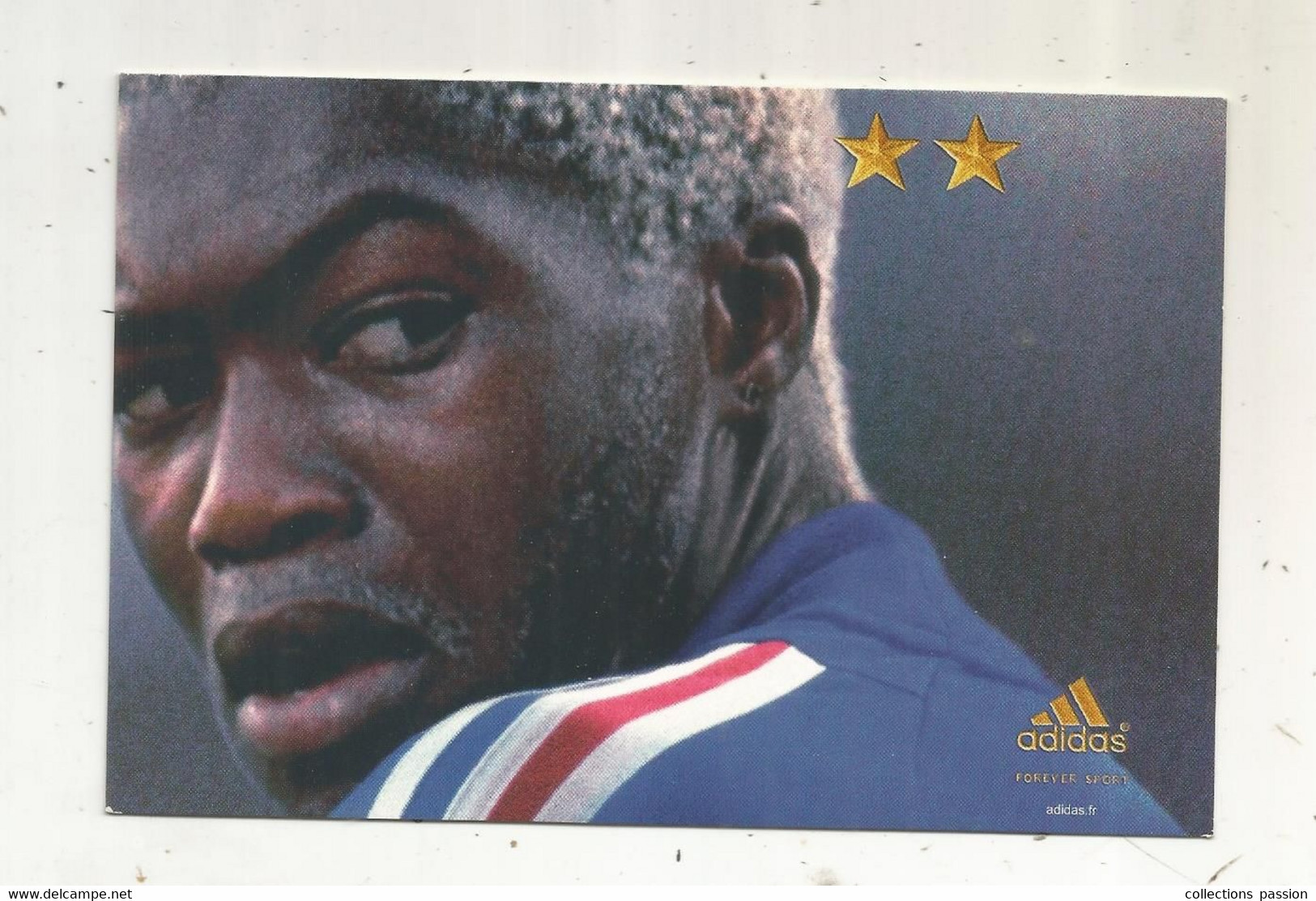 Cp , Célébrité , Sportif ,sports , Football ,juin 2002;  DJIBRIL CISSE , Publicité ADIDAS , Vierge - Personalidades Deportivas