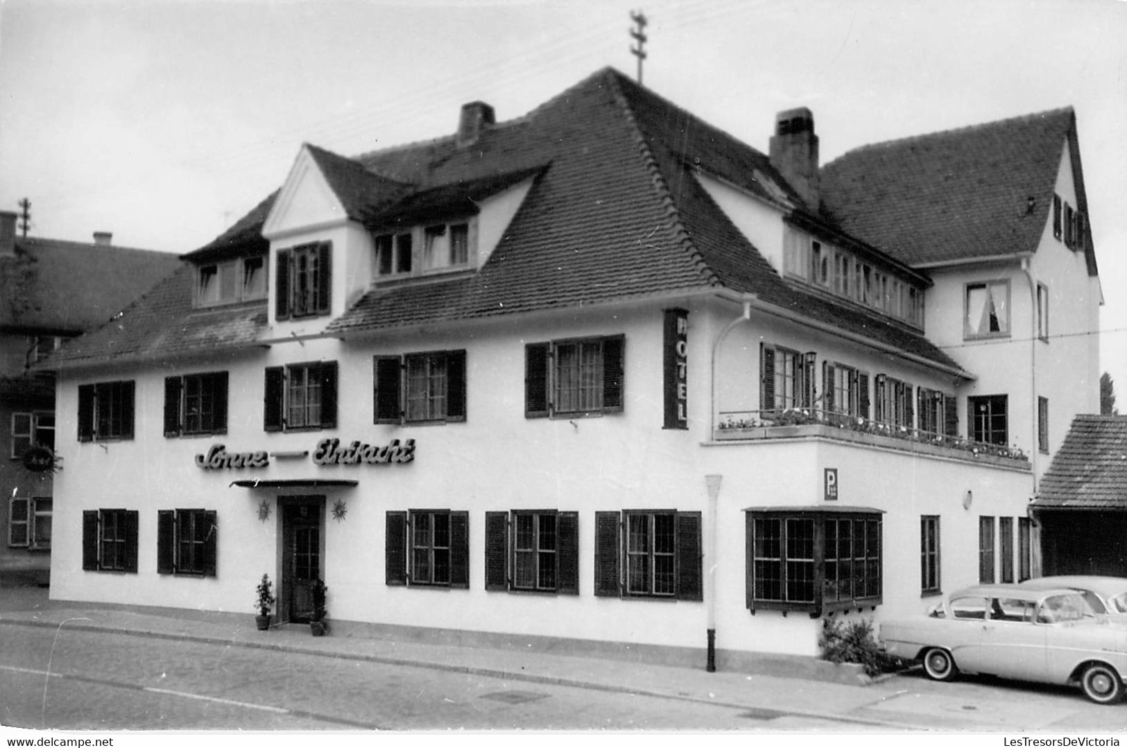 CPA - HOTEL RESTAURANT - ALLEMAGNE - Hotel Sonne Elntracht - Achern BD - Vieille Voiture - Hotel's & Restaurants