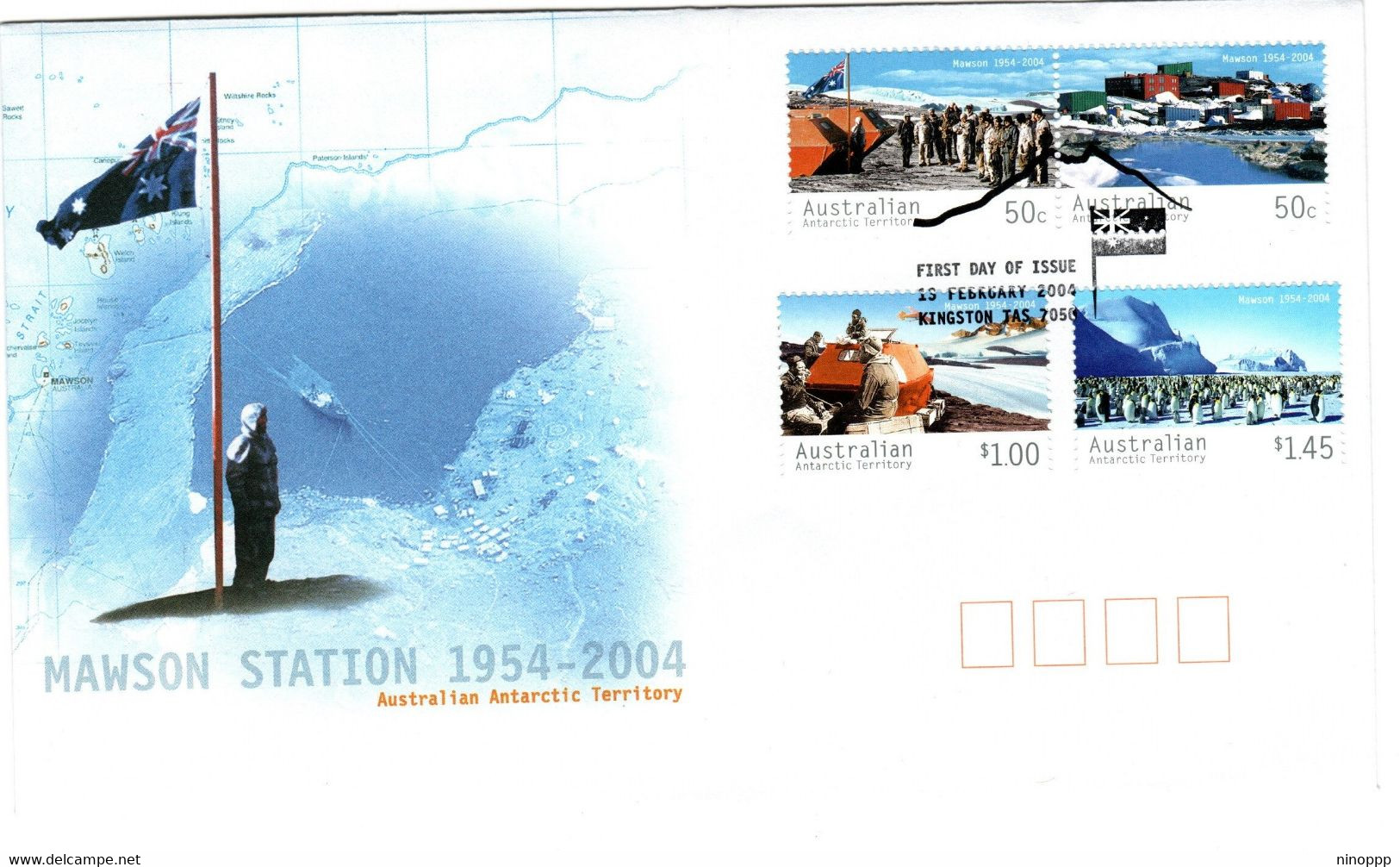 Australian Antarctic Territory 2004 Mawson Station 50th Anniversary, First Day Cover - FDC