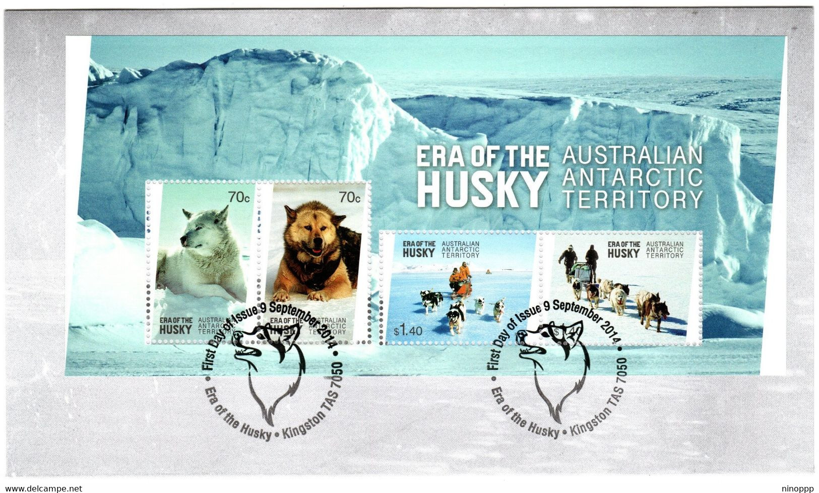 Australian Antarctic Territory 2014 Era Of The Husky Souvenir Sheet, First Day Cover - FDC