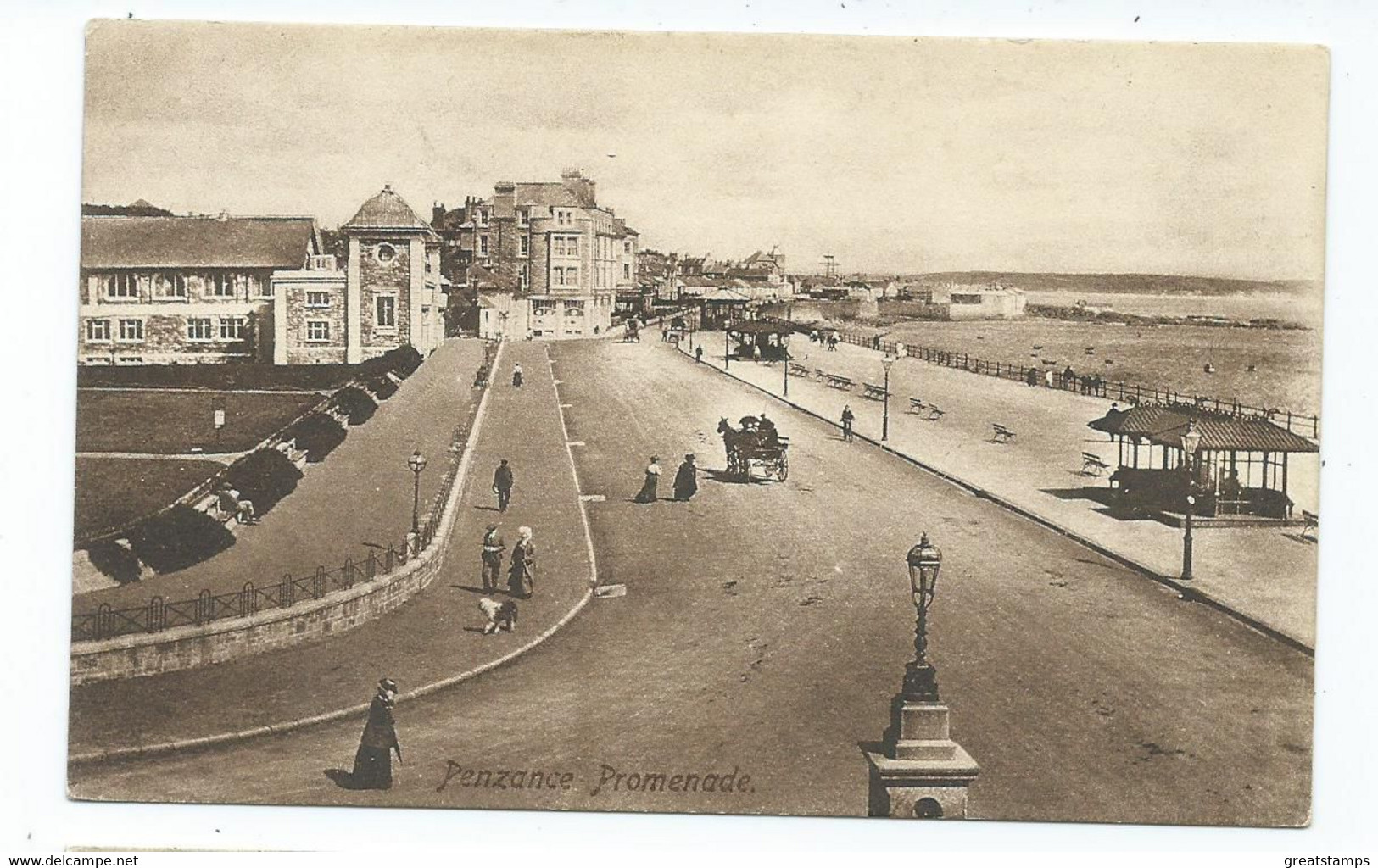 Cornwall Penzance Promenade Horse And Cart . Frith's Used Not Posted - Newquay