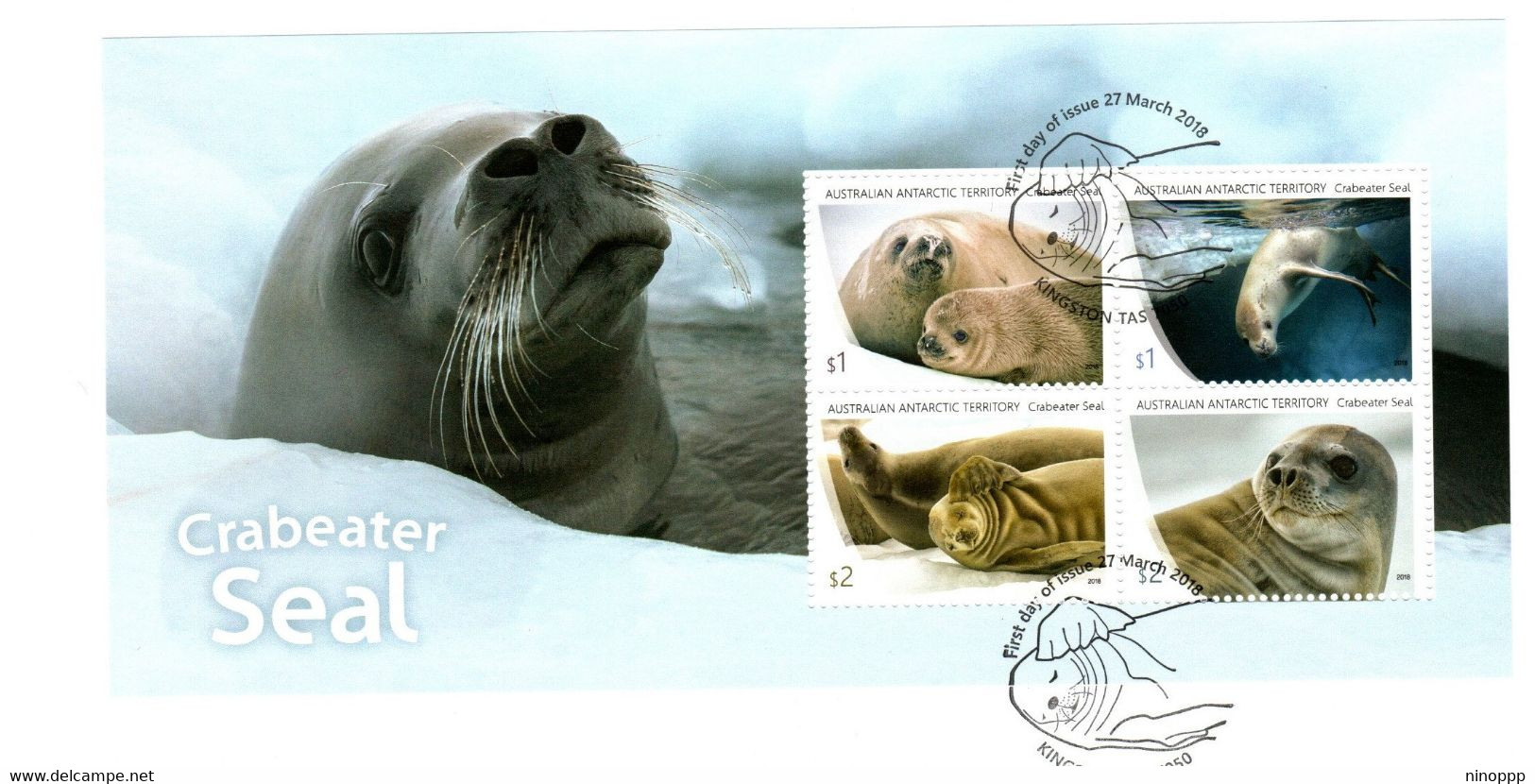 Australian Antarctic Territory 2018 Crabeater Seal,souvenir Sheet, First Day Cover - FDC