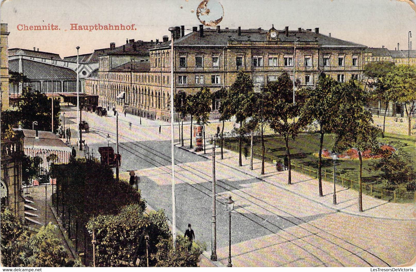 CPA - ALLEMAGNE - Chemnitz - Hauptbahnhof - Colorisée - Chemnitz