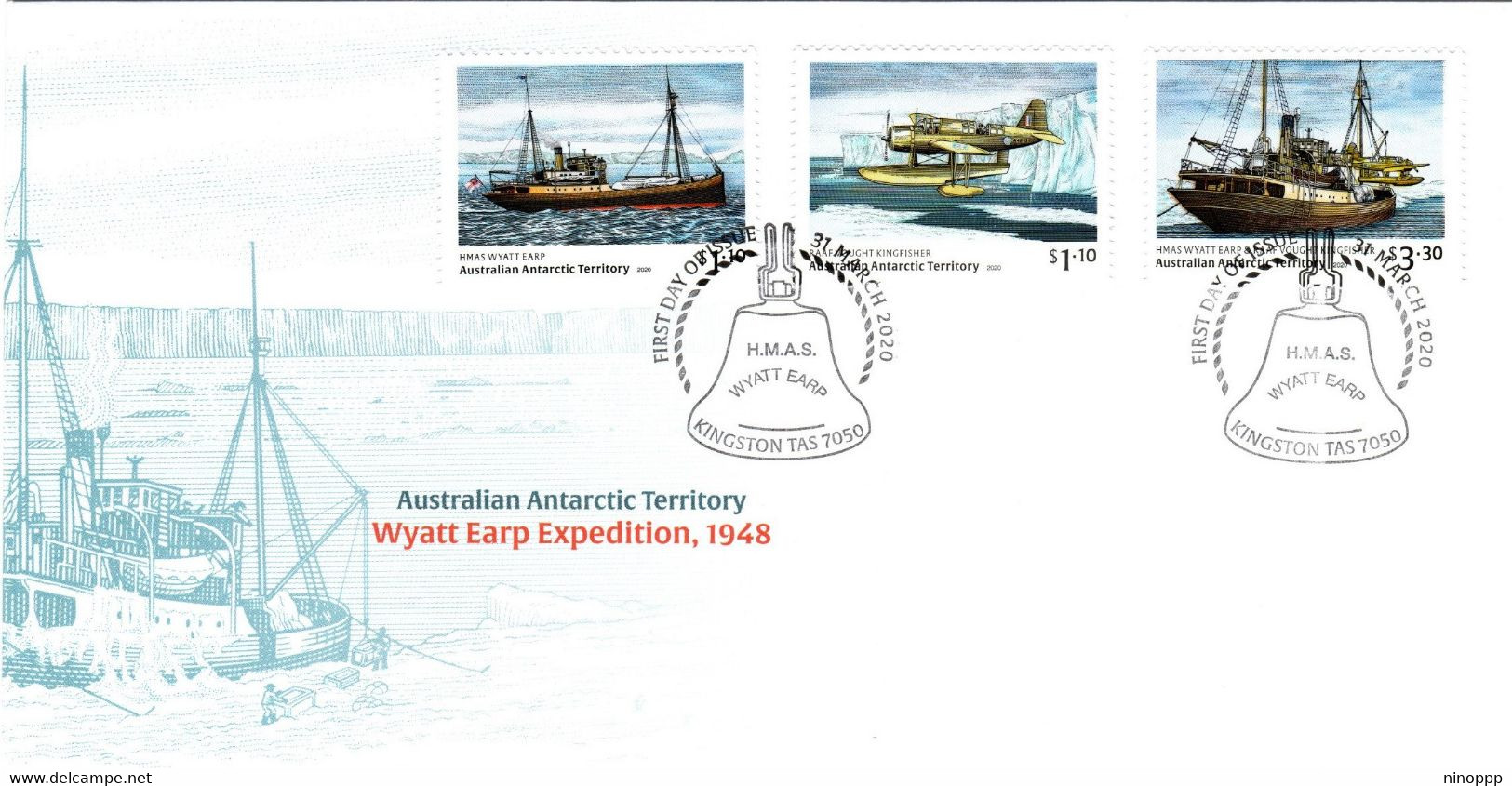 Australian Antarctic Territory 2020 Watt Earp Expedition,1948 , First Day Cover - FDC