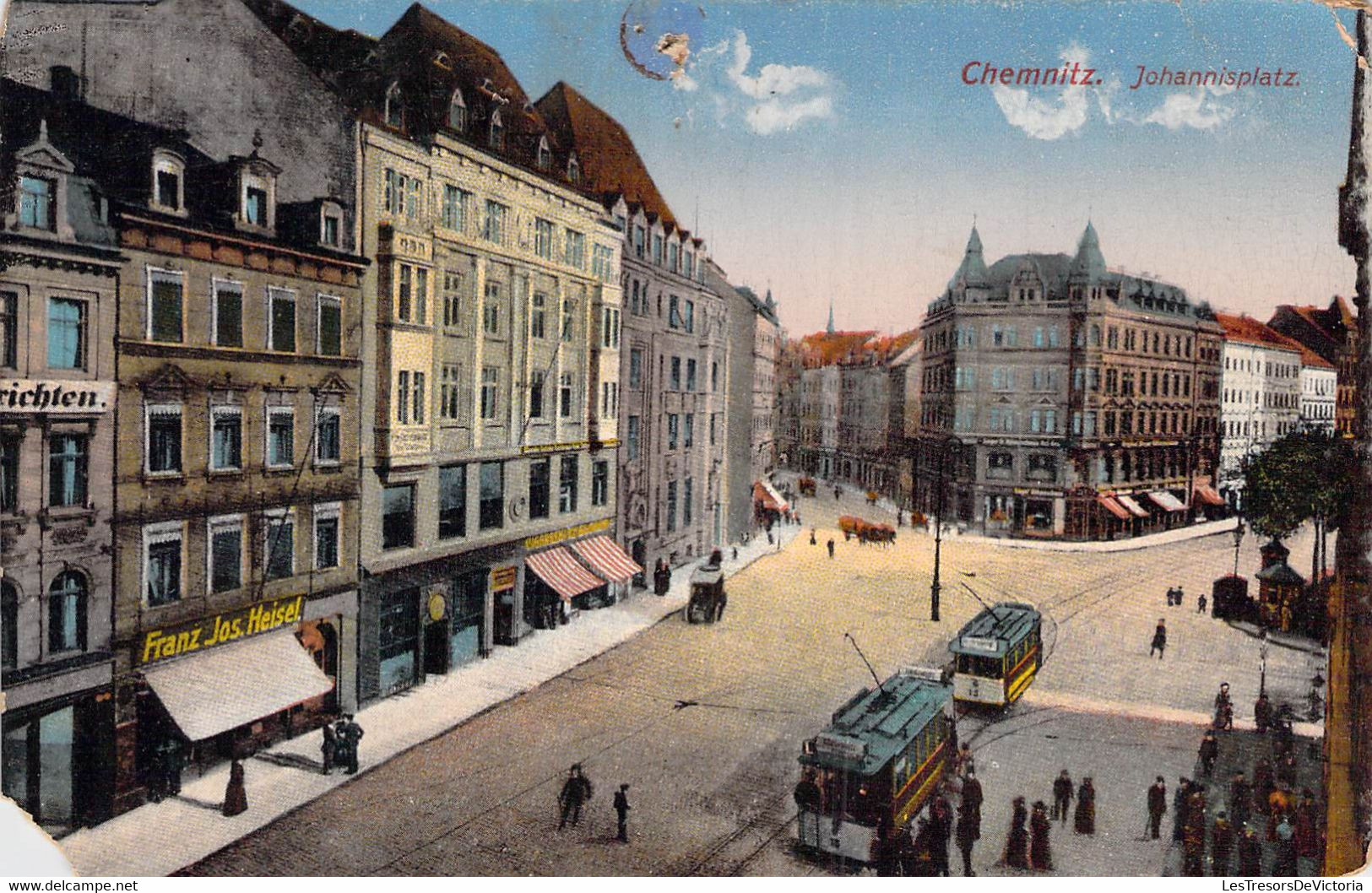 CPA - ALLEMAGNE - Chemnitz - Johannisplatz - Colorisée - Tramway - Chemnitz