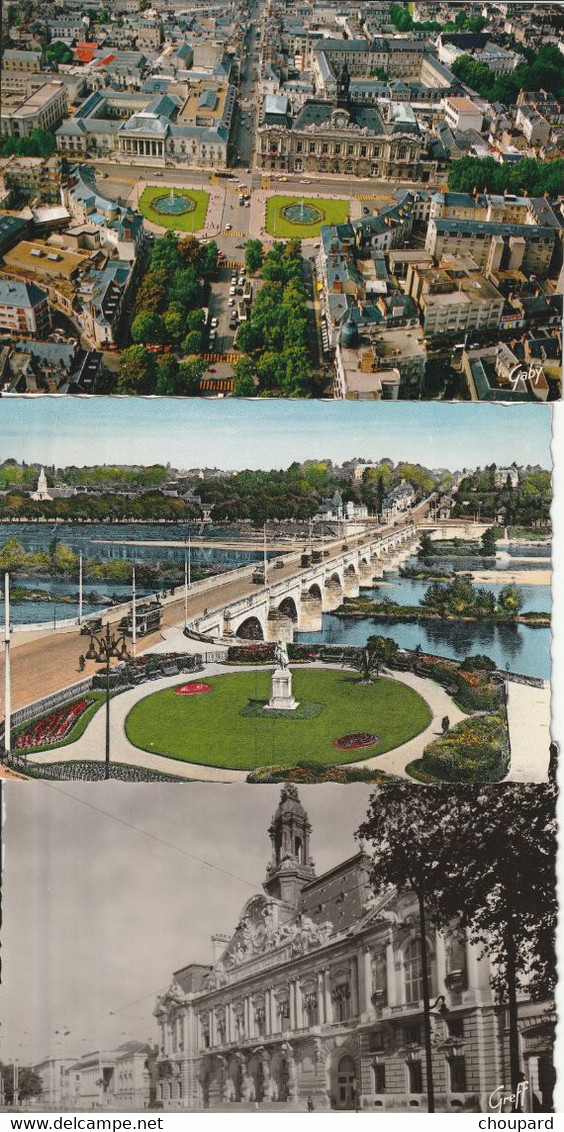 37 - Lot de 42 Cartes postales semi modernes  de TOURS