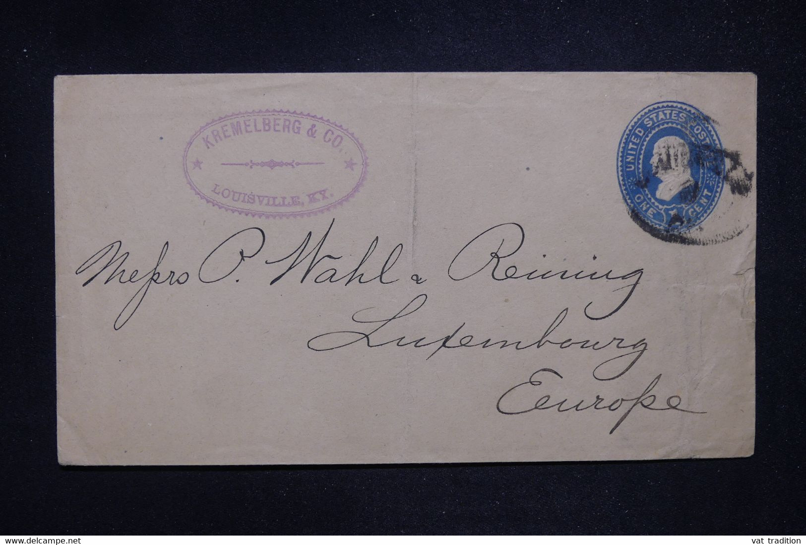 ETATS UNIS - Entier Postal Commercial De Louisville Pour Le Luxembourg En 1893  - L 127176 - ...-1900