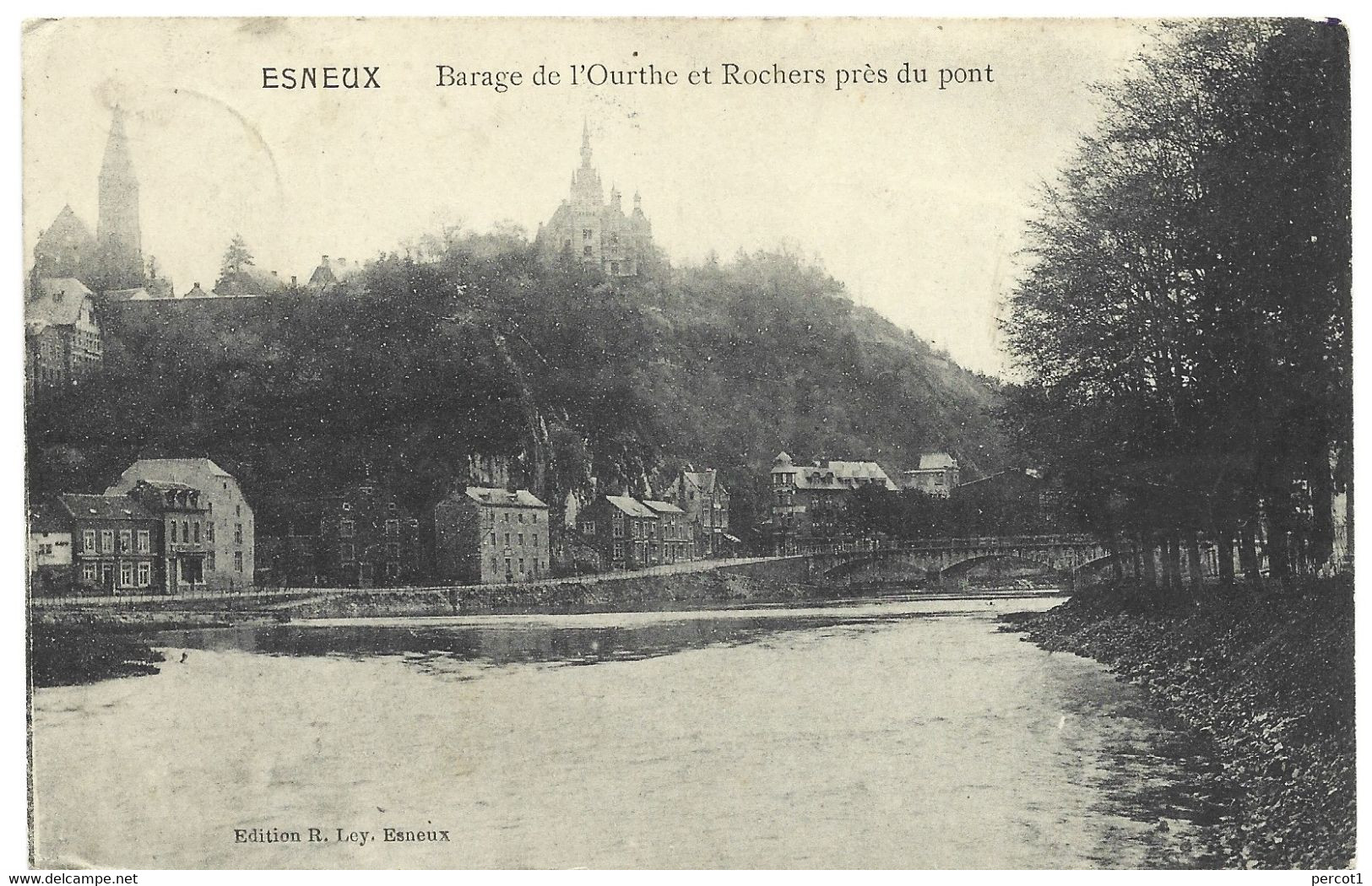 JM29.07 / CPA /  ESNEUX  / LE BARRAGE DE L OURTHE ET LES ROCHERS PRES DU PONT - Esneux