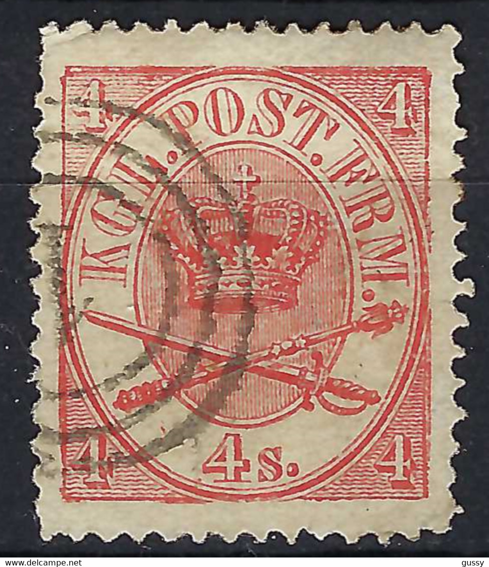 DANEMARK 1864:  Le Y&T 13, B Obl. Chiffre "1" - Cartas & Documentos