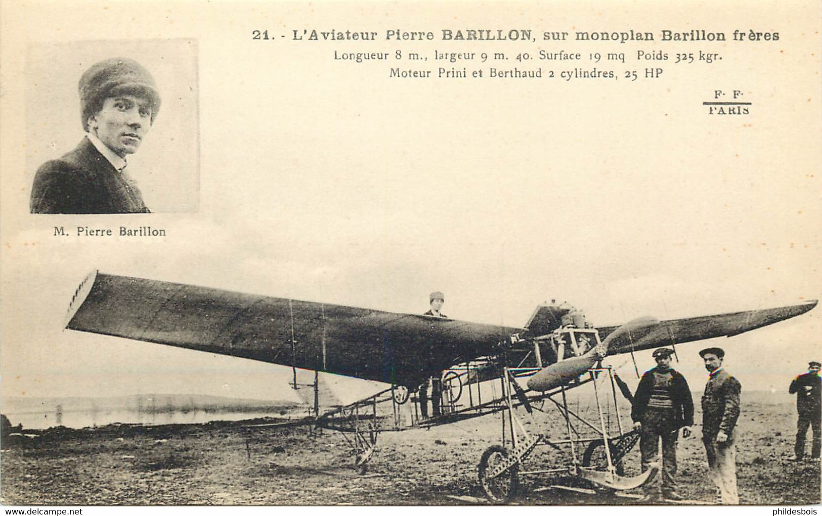 AVIATION  L'aviateur BARILLON Pierre Sur Monoplan Barillon Freres - Reuniones