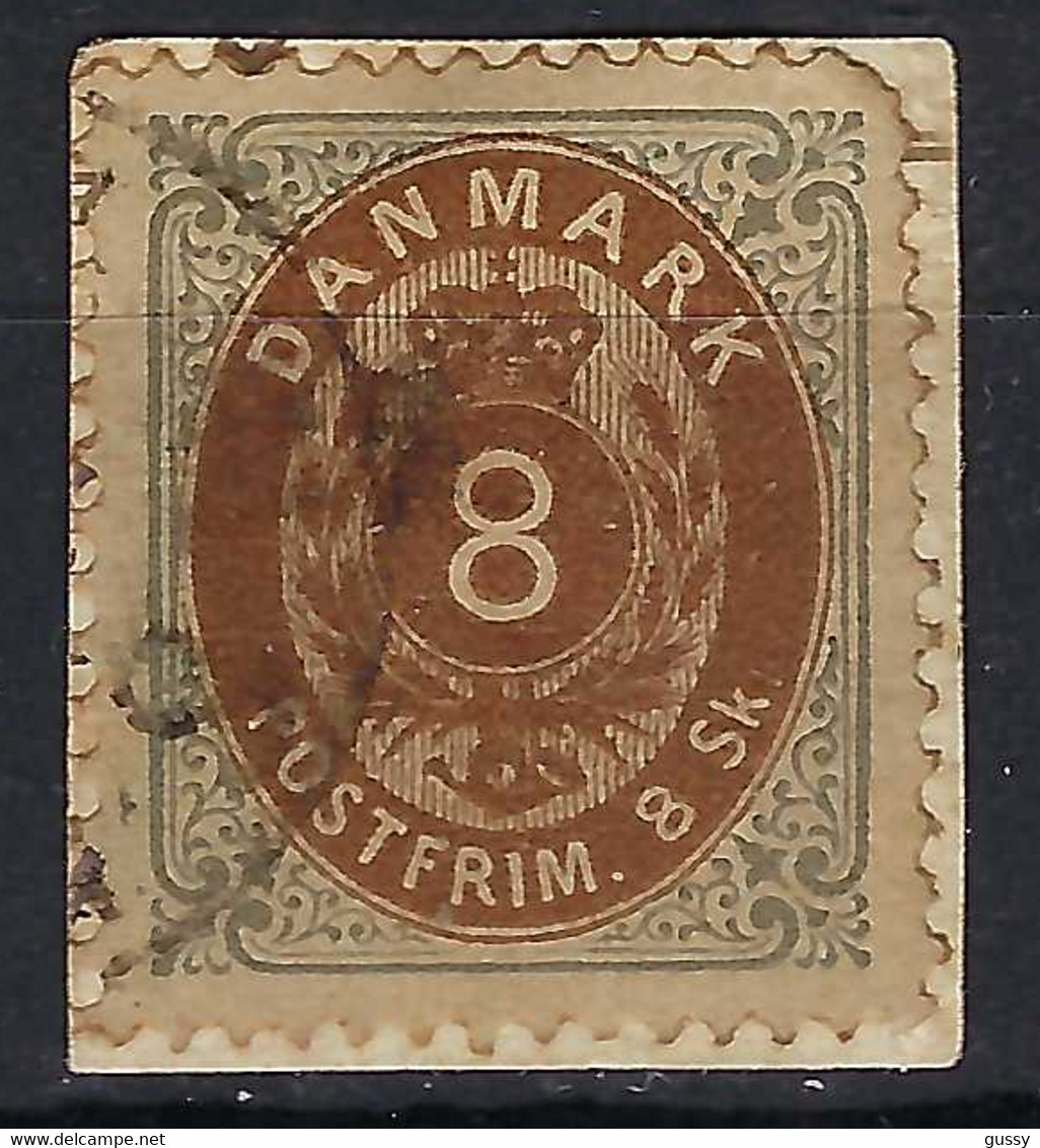 DANEMARK 1870:  Le Y&T 19, B Obl. CAD, Forte Cote - Brieven En Documenten