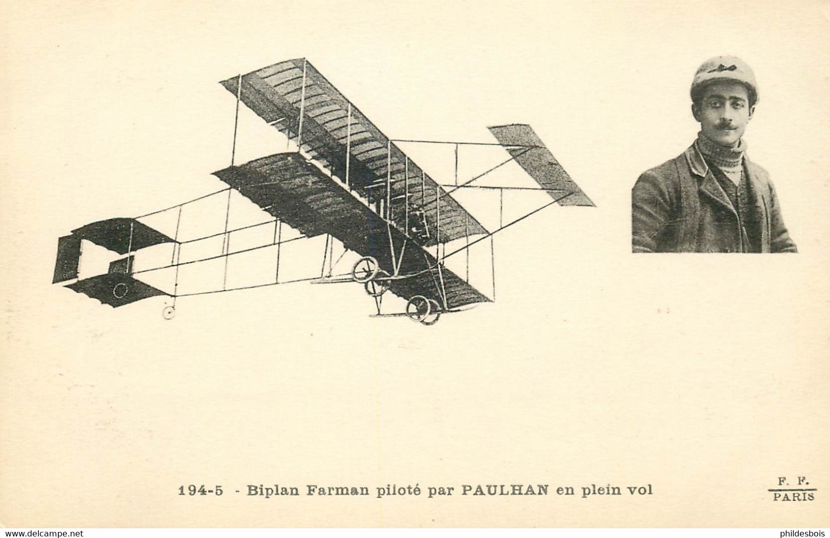 AVIATION  Biplan Farman Piloté Par PAULHAN - Fliegertreffen